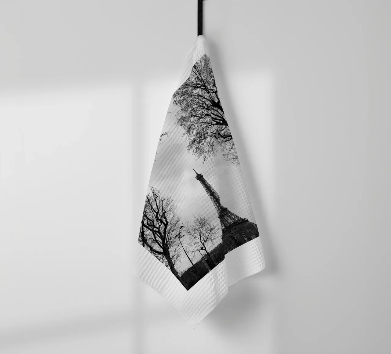 Eiffel n&b canovaccio da cucina da chloxdesign