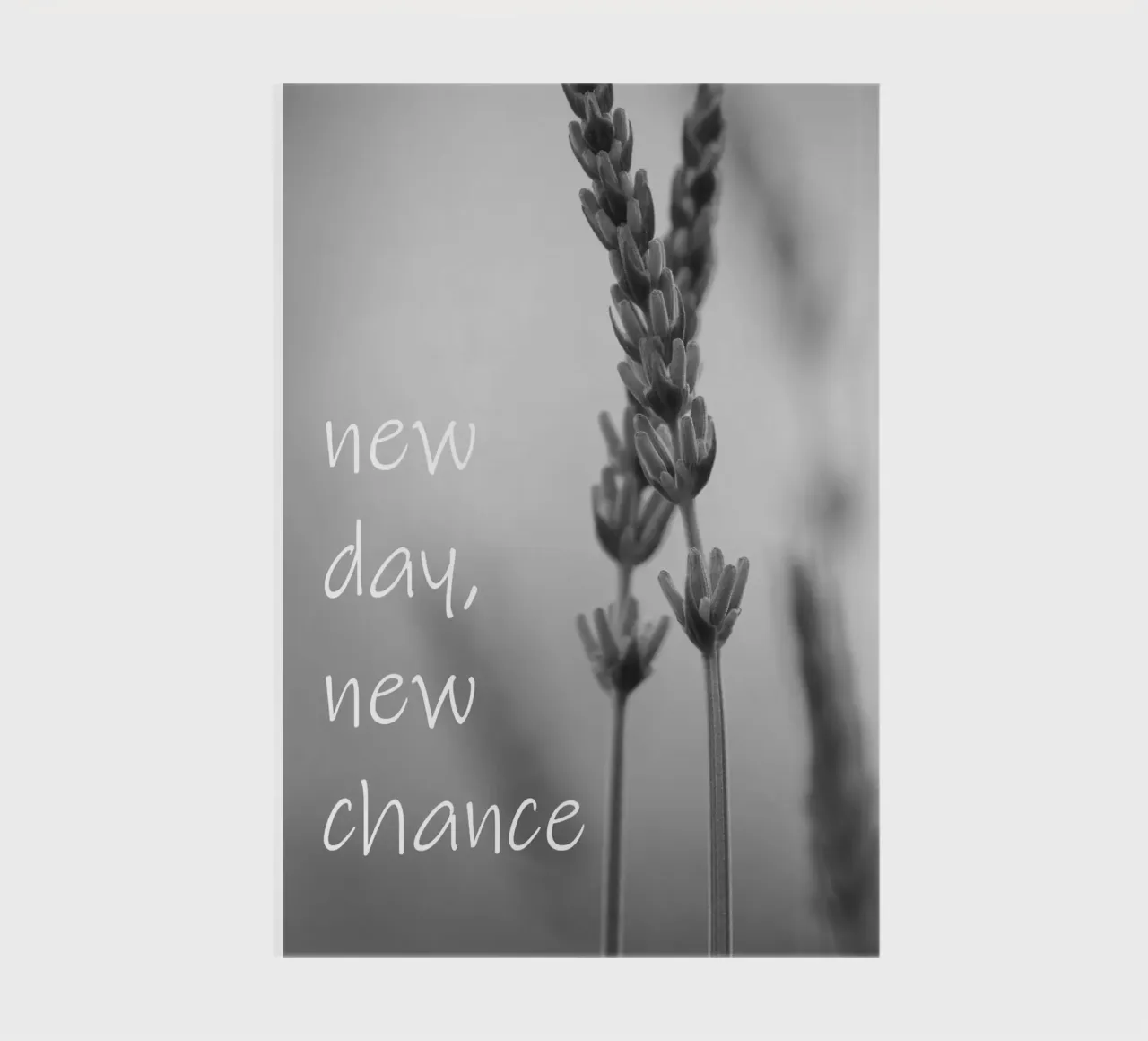 Meadow flower in black and white with a saying notebook by Something for you