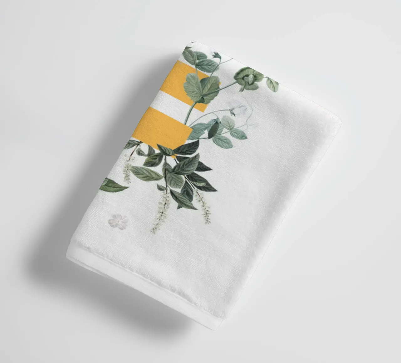 Hej Fleurs & Insectes Jaune Blanc serviette de bain de Studio Frances M