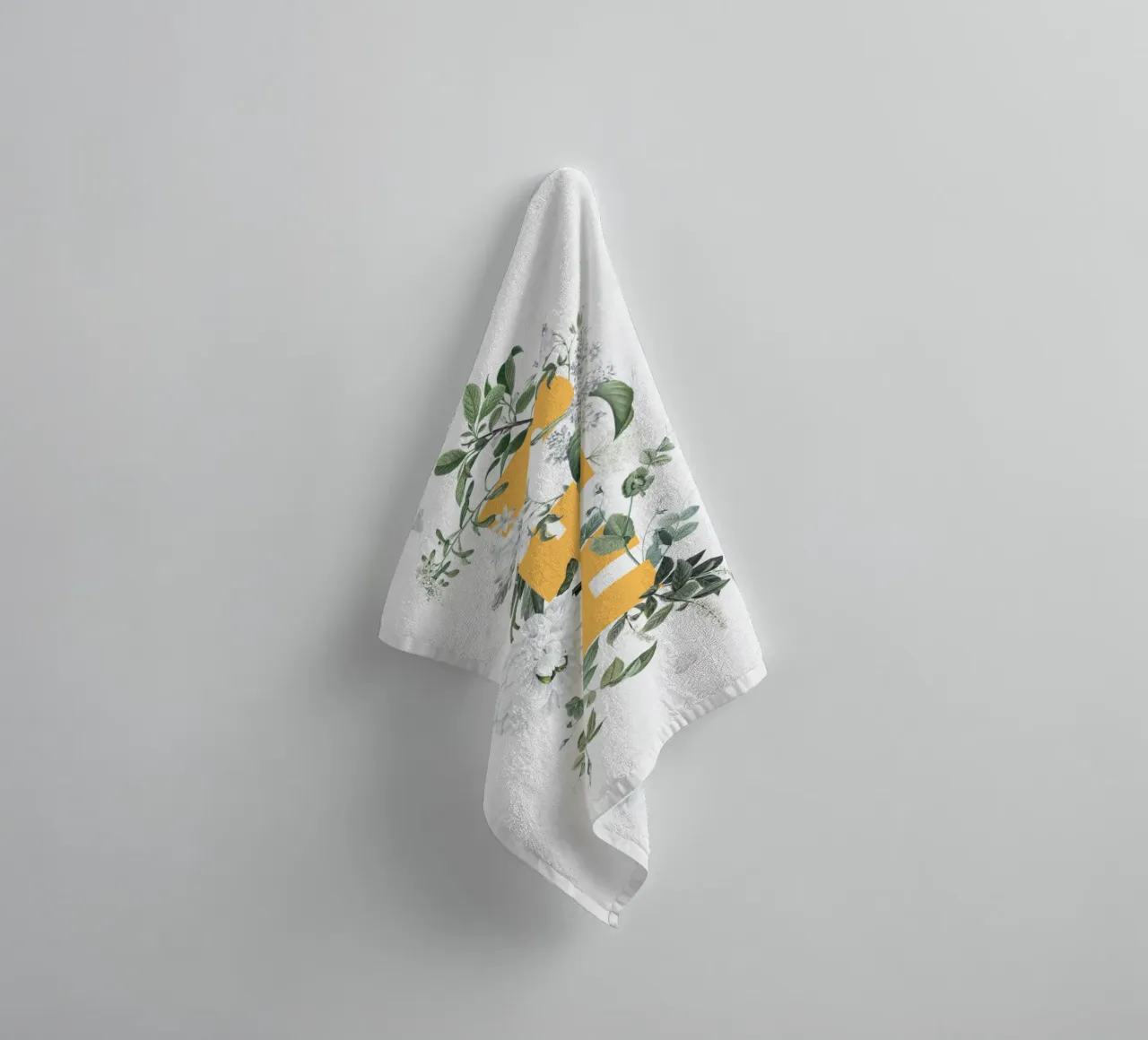 Hej Fleurs & Insectes Jaune Blanc serviette de bain de Studio Frances M