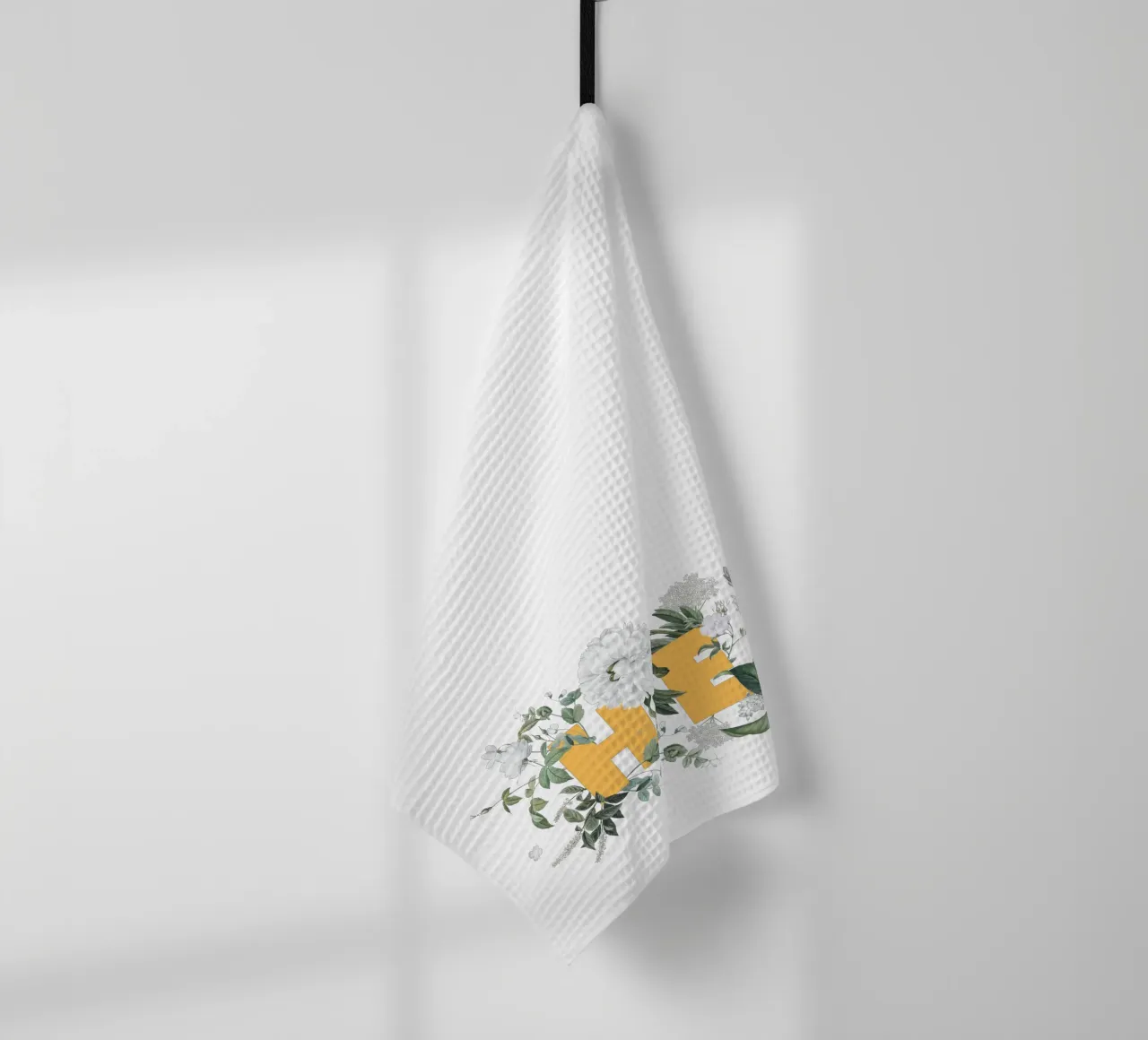 Hej Fleurs & Insectes Jaune Blanc torchon de Studio Frances M
