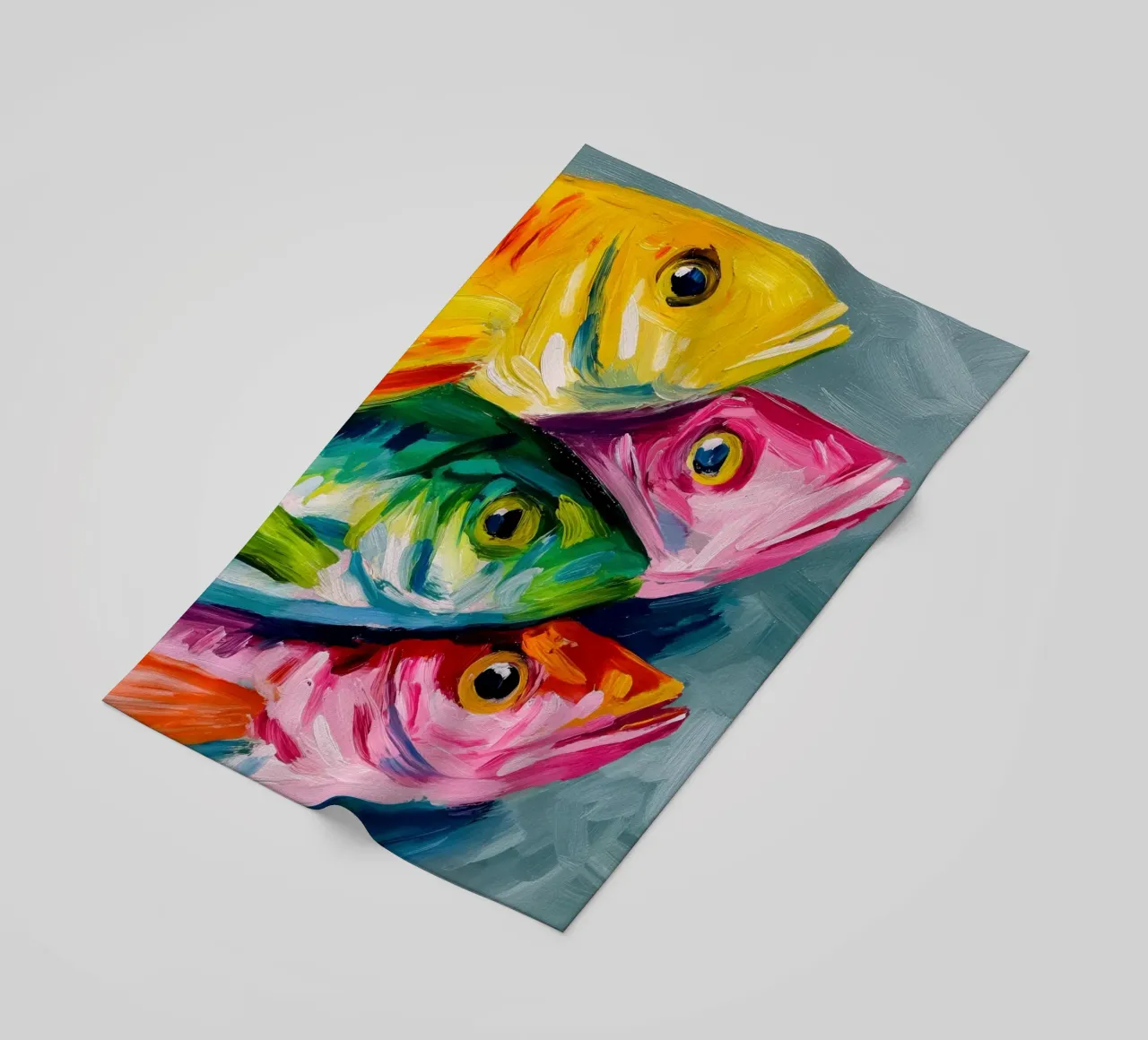 Quattro pesci colorati | Esplosione di colori in mare telo mare da Autofocus