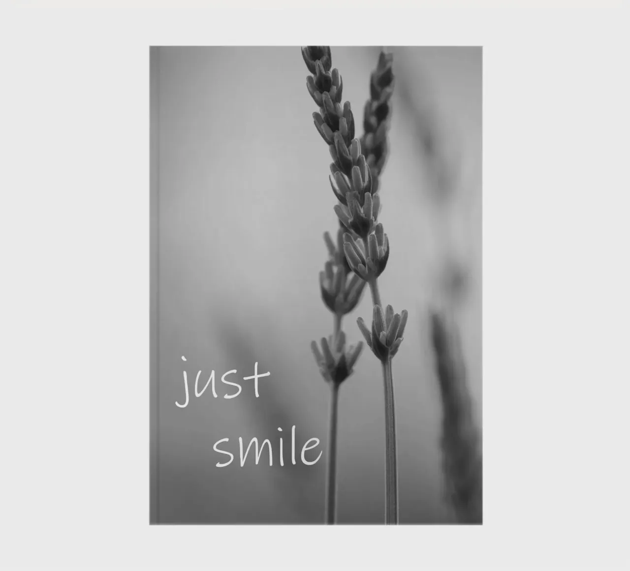 Fiori di campo in bianco e nero con scritta diario da Something for you