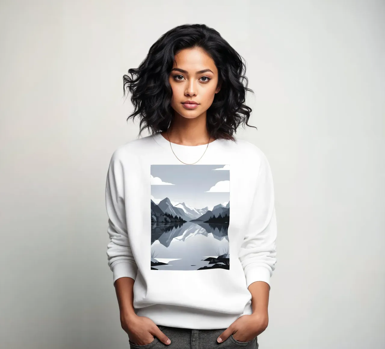 Riflessione sulle montagne felpa da LIFESTYLE OBJECTS