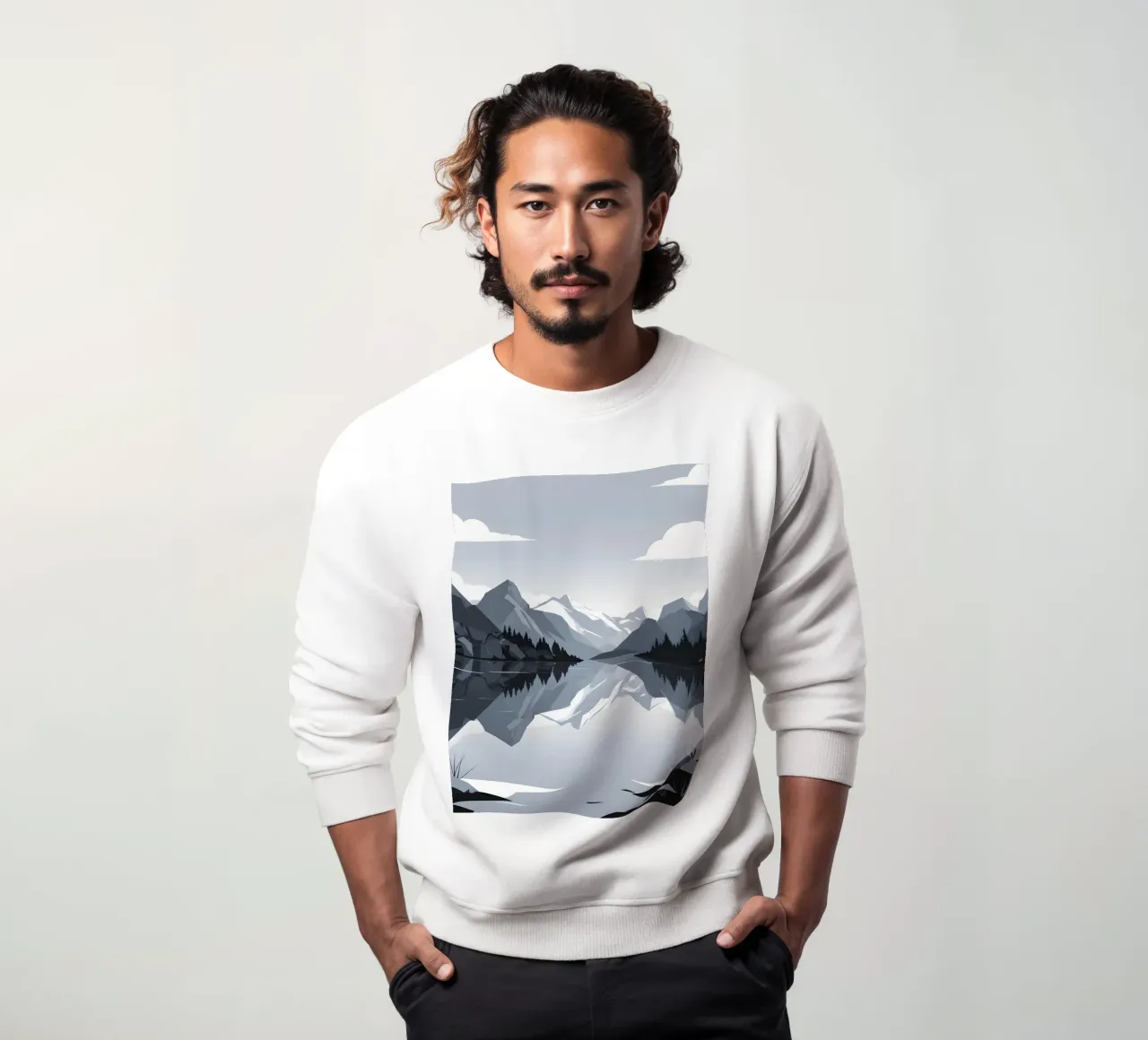 Riflessione sulle montagne felpa da LIFESTYLE OBJECTS