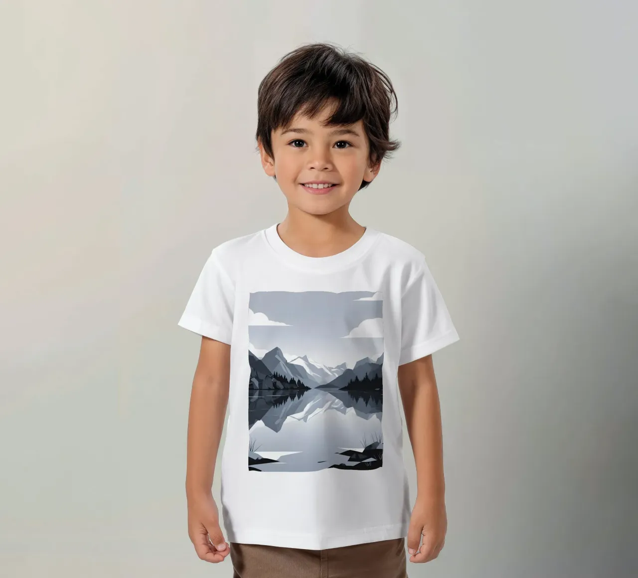 Riflessione sulle montagne t-shirt bambini da LIFESTYLE OBJECTS