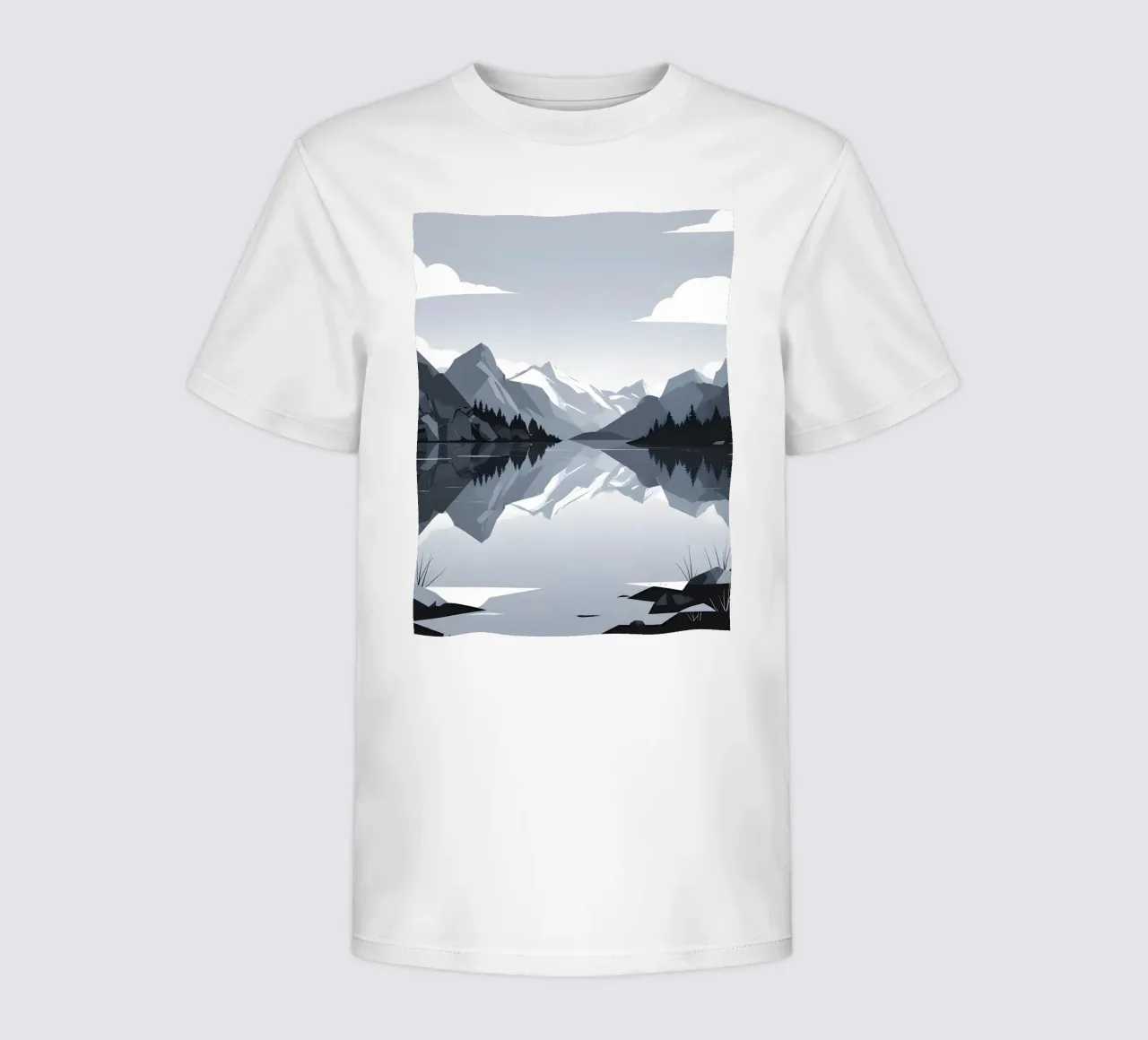 Riflessione sulle montagne t-shirt bambini da LIFESTYLE OBJECTS