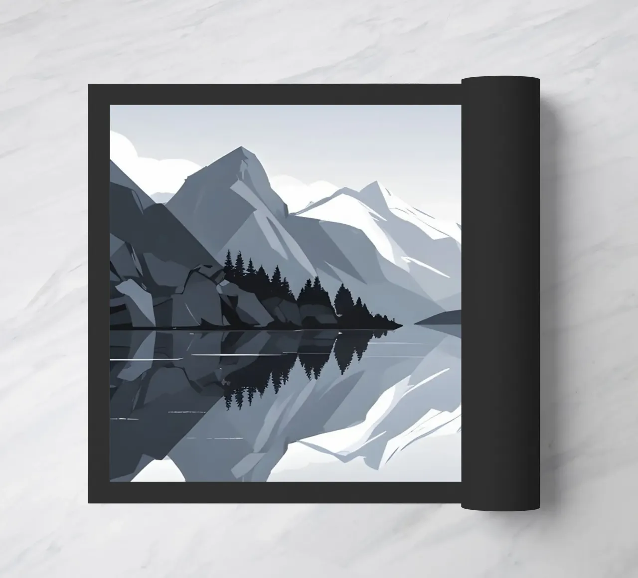 Mountain reflection doormat by LIFESTYLE OBJECTS