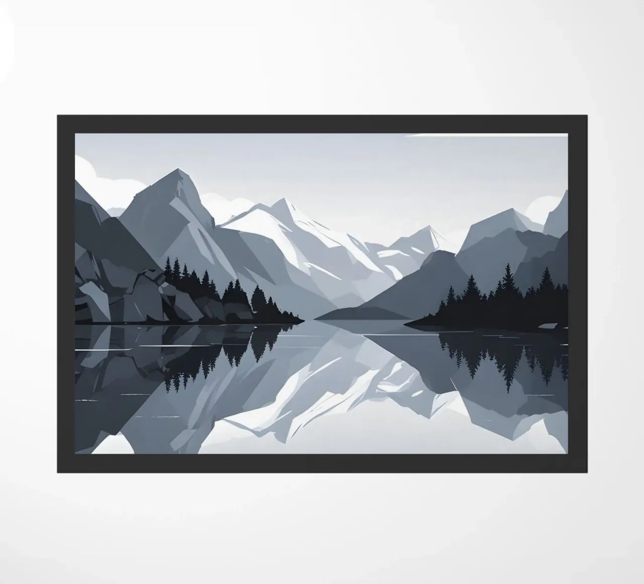 Mountain reflection doormat by LIFESTYLE OBJECTS