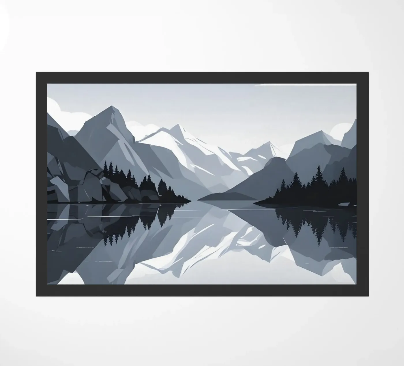 Mountain reflection paillasson de LIFESTYLE OBJECTS