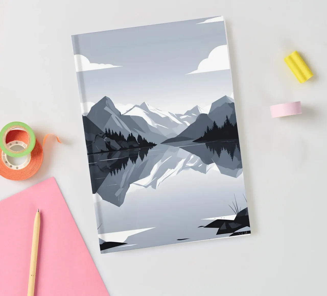 Mountain reflection notebook by LIFESTYLE OBJECTS