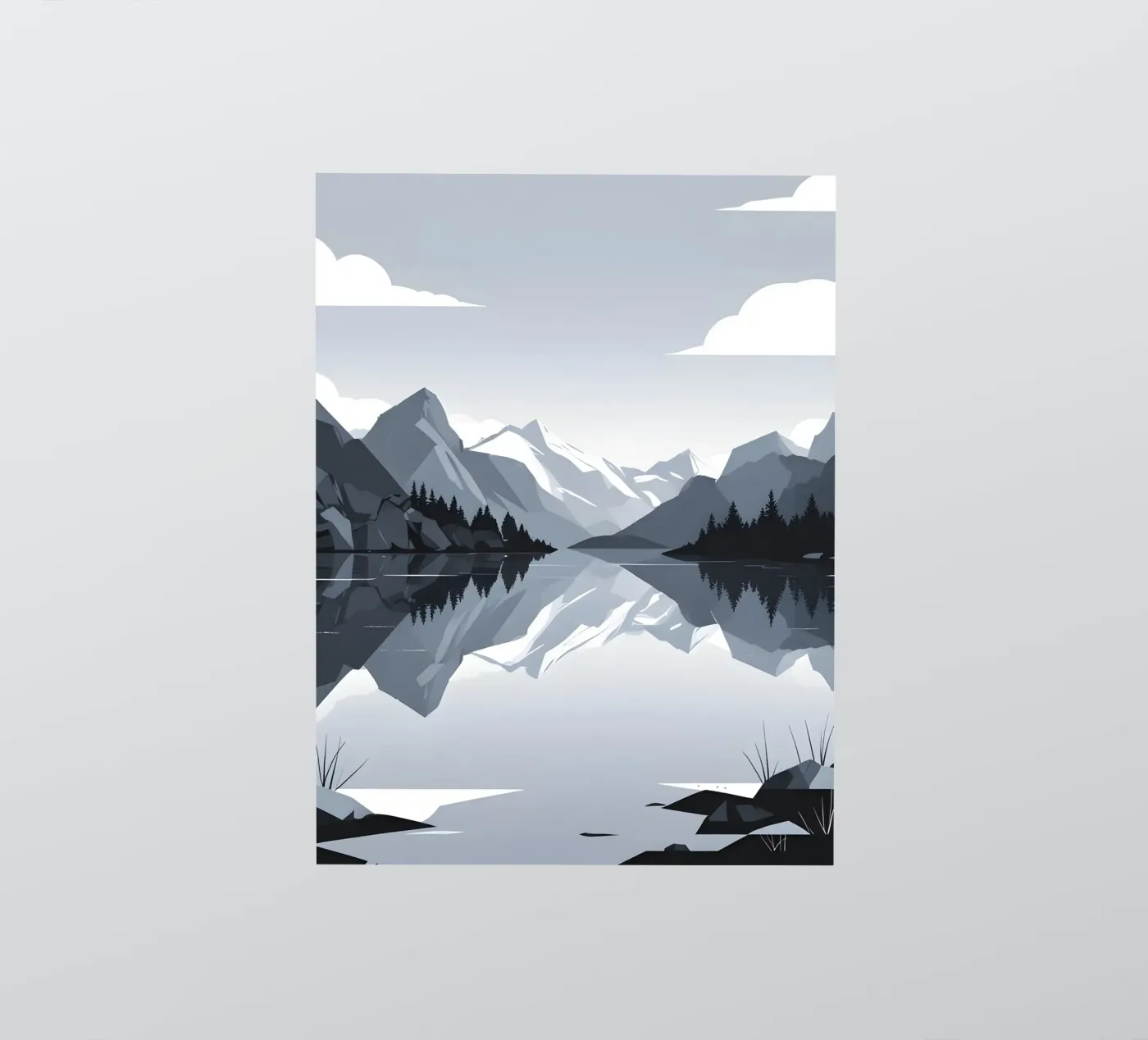 Riflessione sulle montagne adesivo da LIFESTYLE OBJECTS