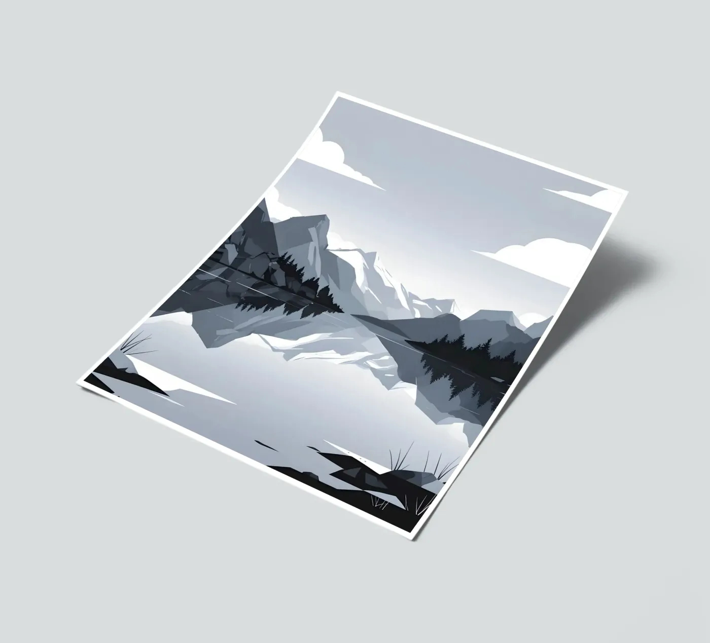 Mountain reflection sticker sheet by LIFESTYLE OBJECTS