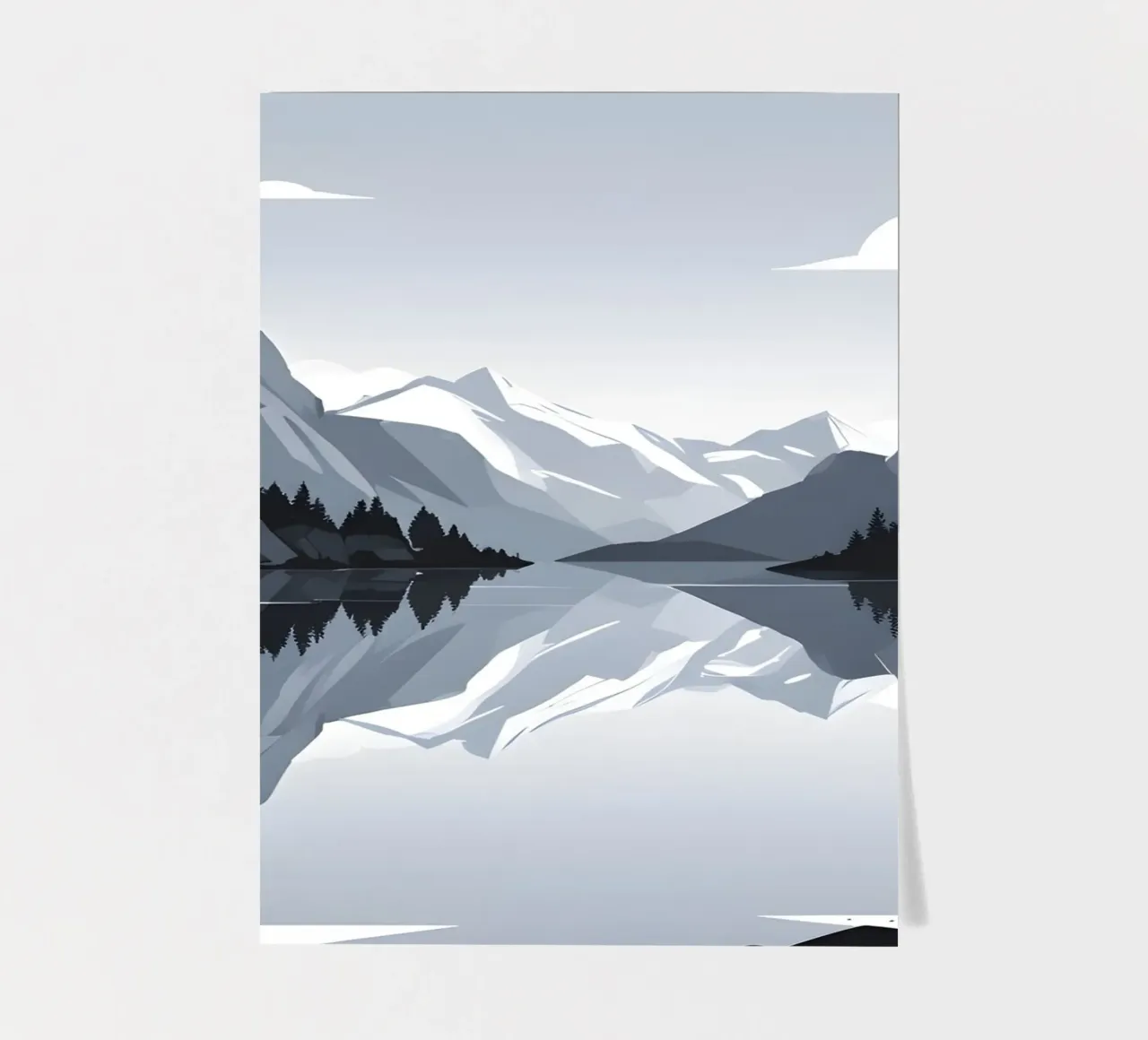 Mountain reflection sticker sheet by LIFESTYLE OBJECTS