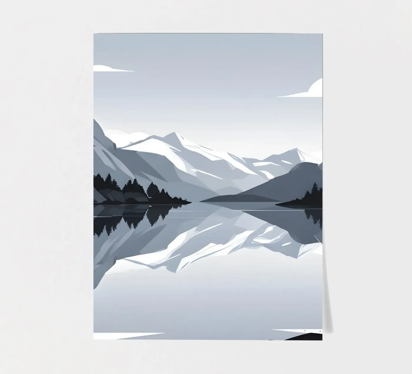 Mountain reflection sticker sheet by LIFESTYLE OBJECTS