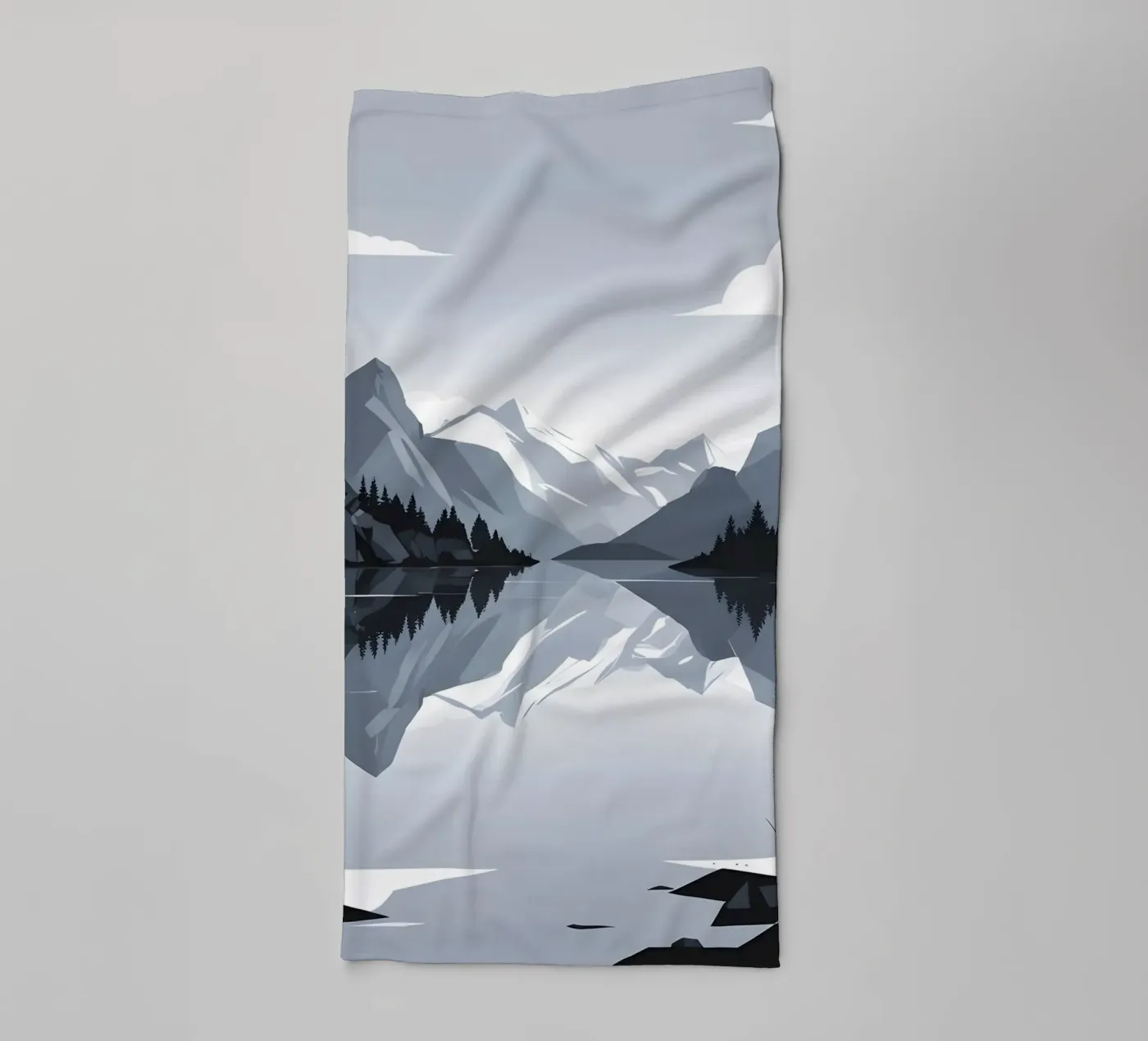 Bergreflectie badhanddoek van LIFESTYLE OBJECTS