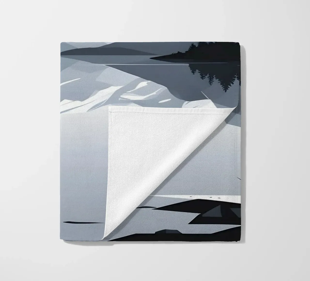 Mountain reflection beach towel by LIFESTYLE OBJECTS