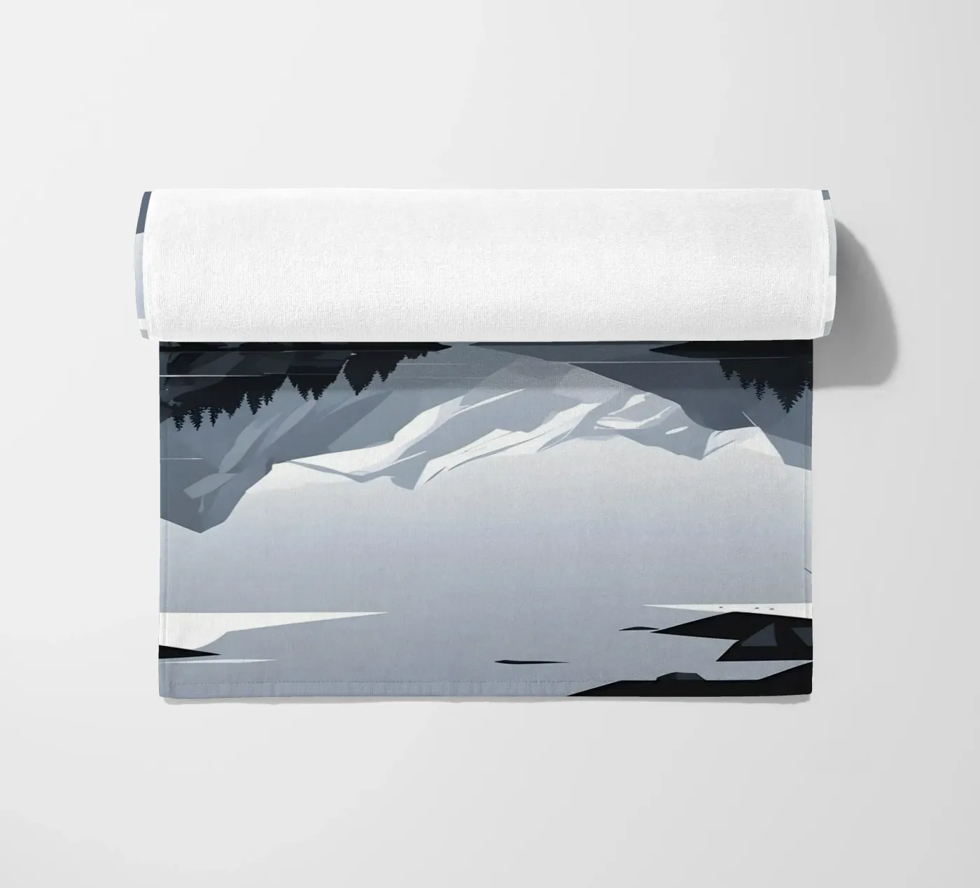 Mountain reflection beach towel by LIFESTYLE OBJECTS
