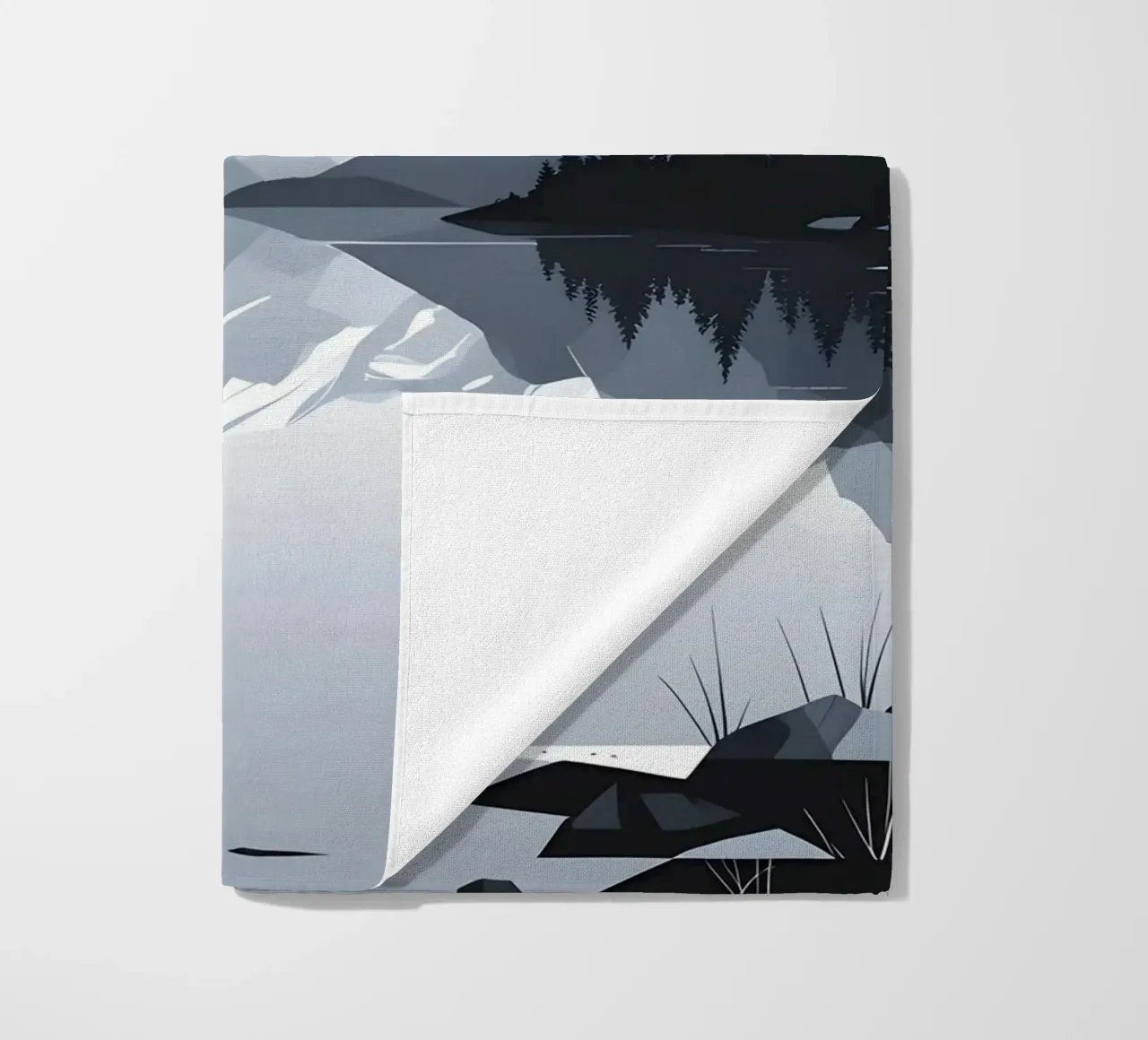 Mountain reflection beach towel by LIFESTYLE OBJECTS
