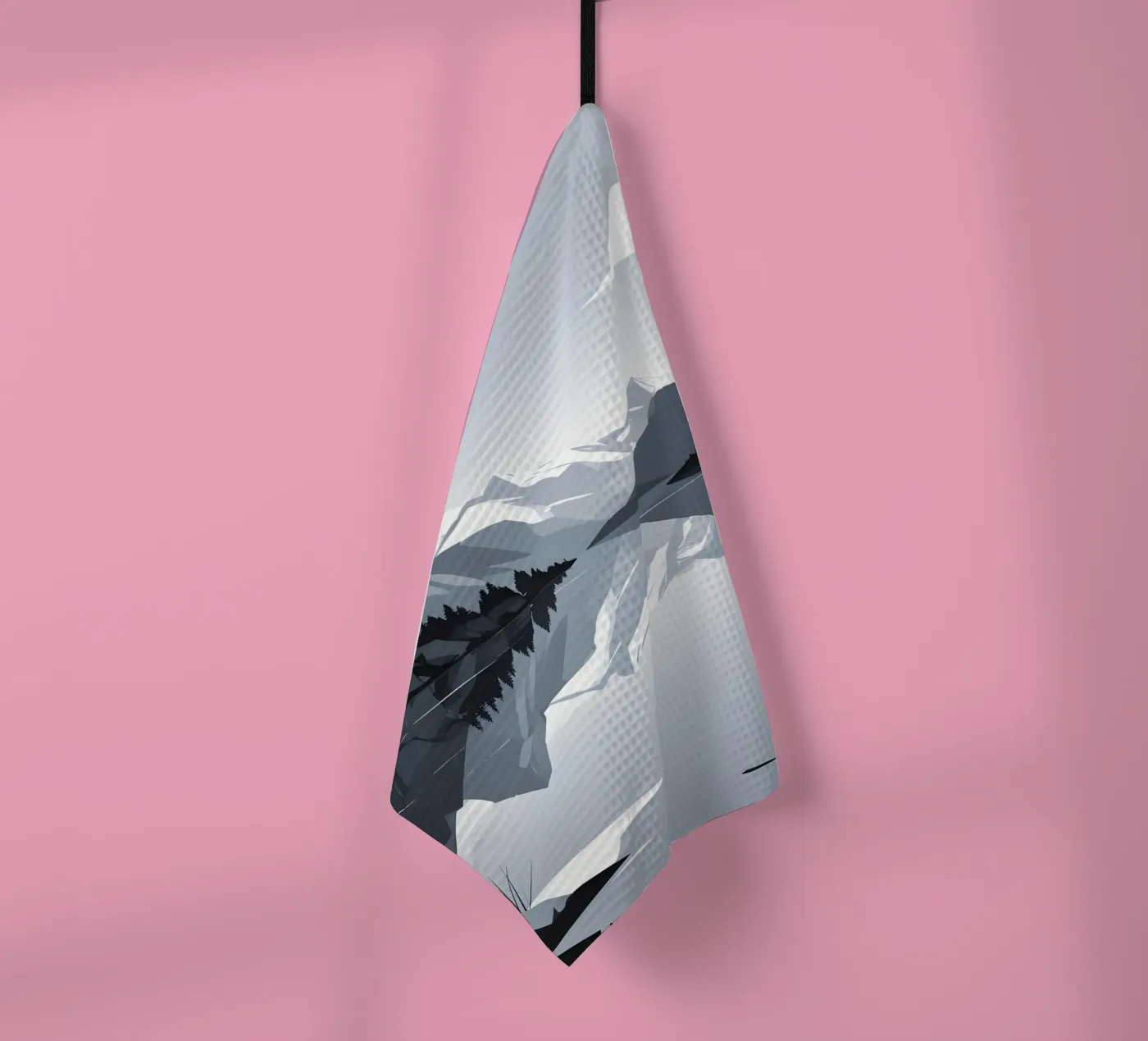 Mountain reflection tea towel by LIFESTYLE OBJECTS