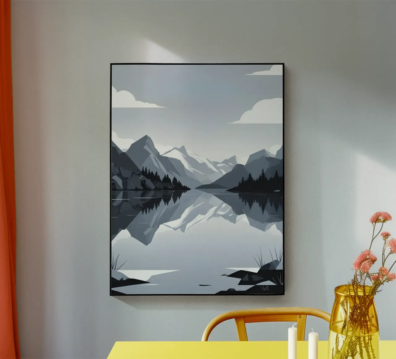 Mountain reflection product.type.acrylglas common.byCreator LIFESTYLE OBJECTS