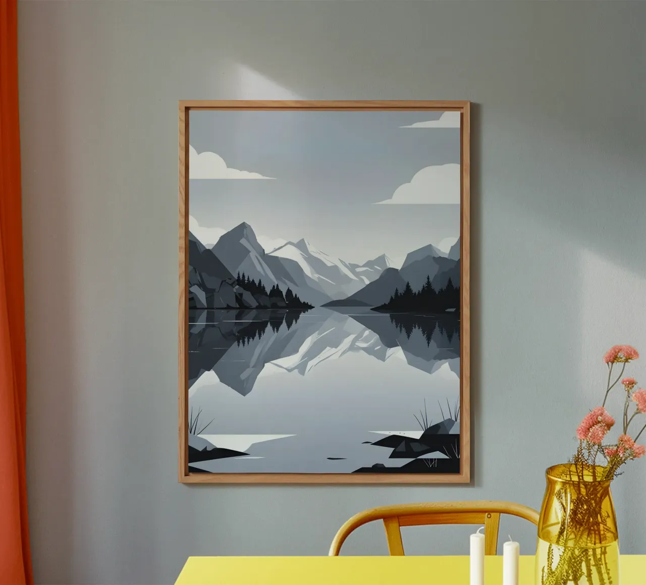 Mountain reflection forex plate by LIFESTYLE OBJECTS