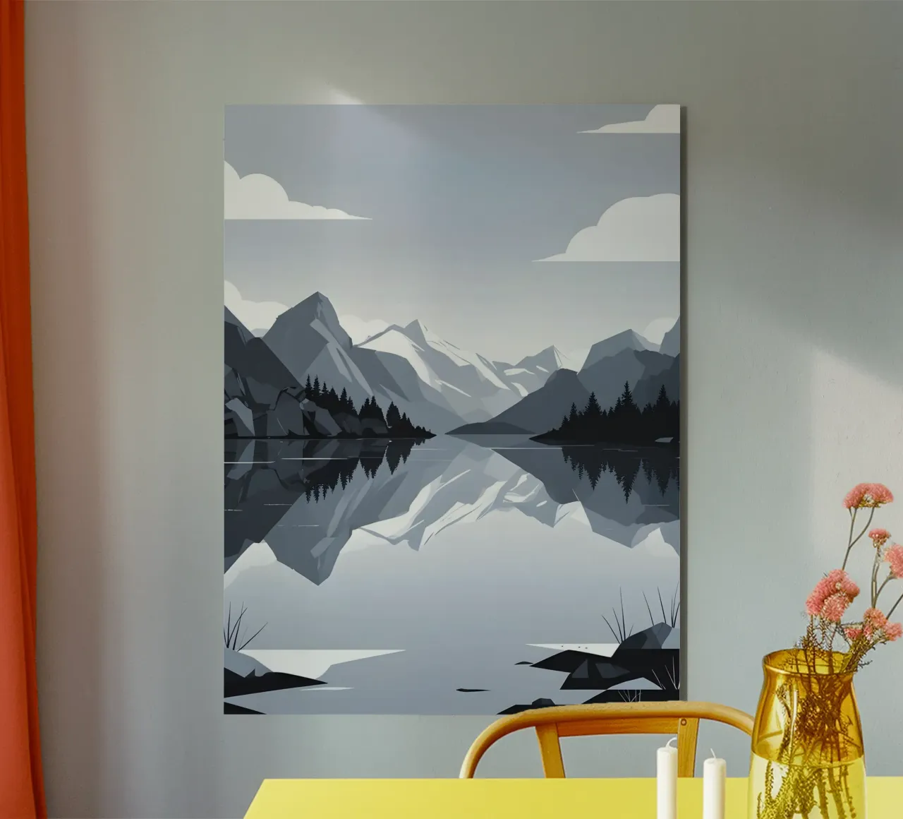 Mountain reflection forex plate by LIFESTYLE OBJECTS