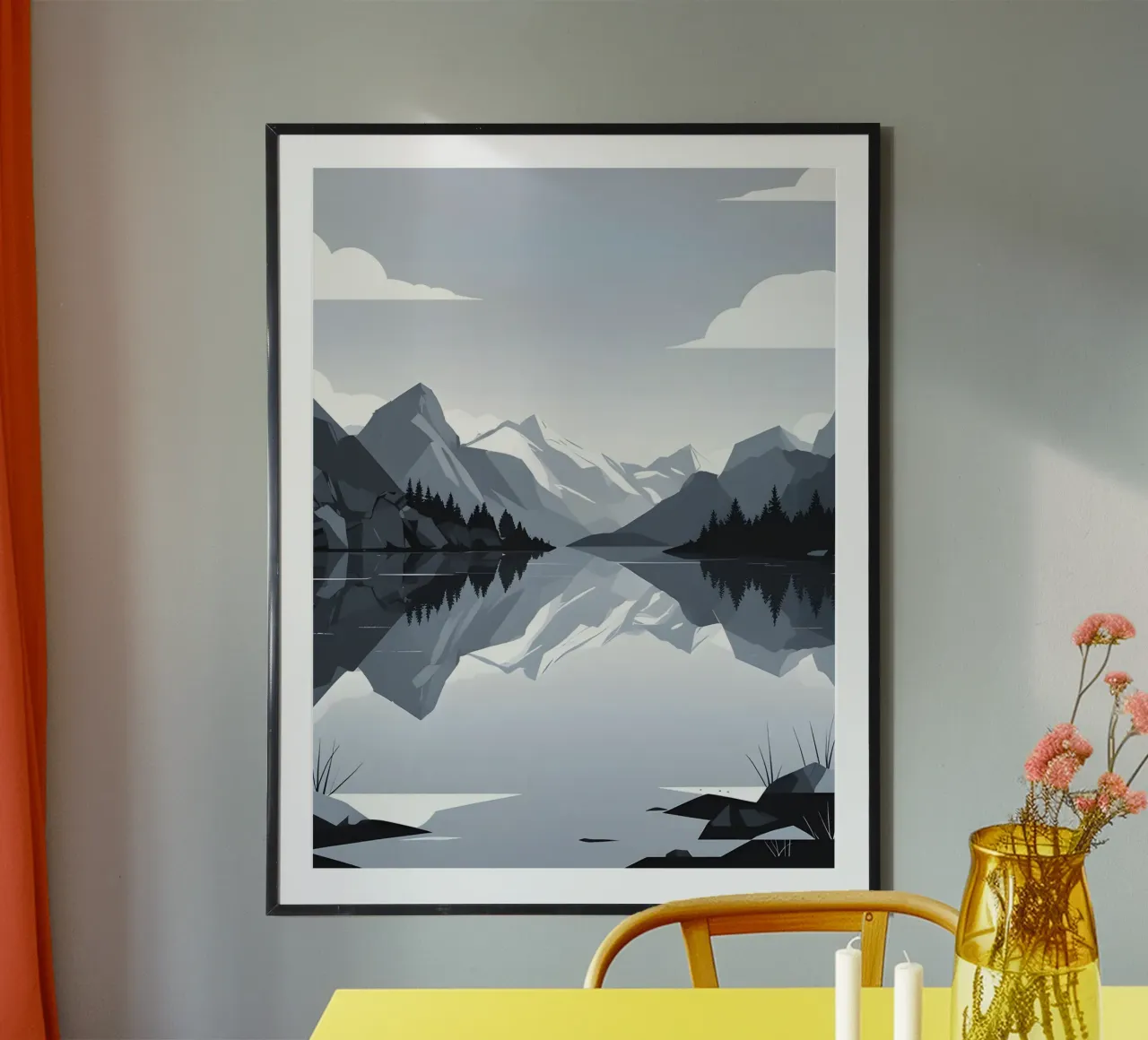Mountain reflection poster by LIFESTYLE OBJECTS