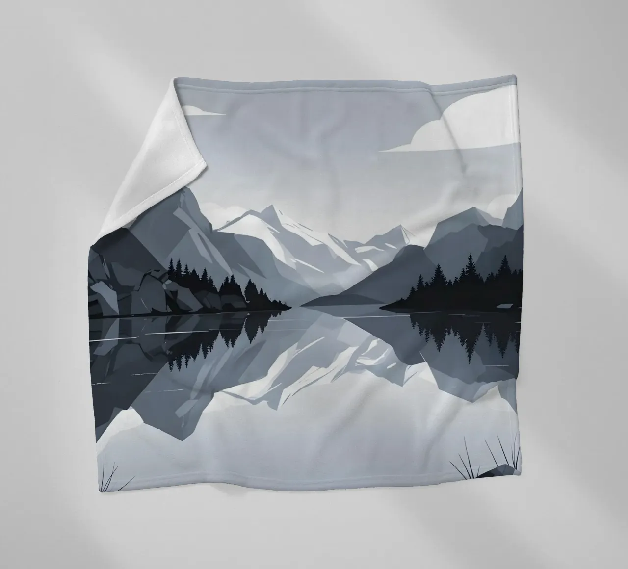 Mountain reflection Fleecedecke von LIFESTYLE OBJECTS