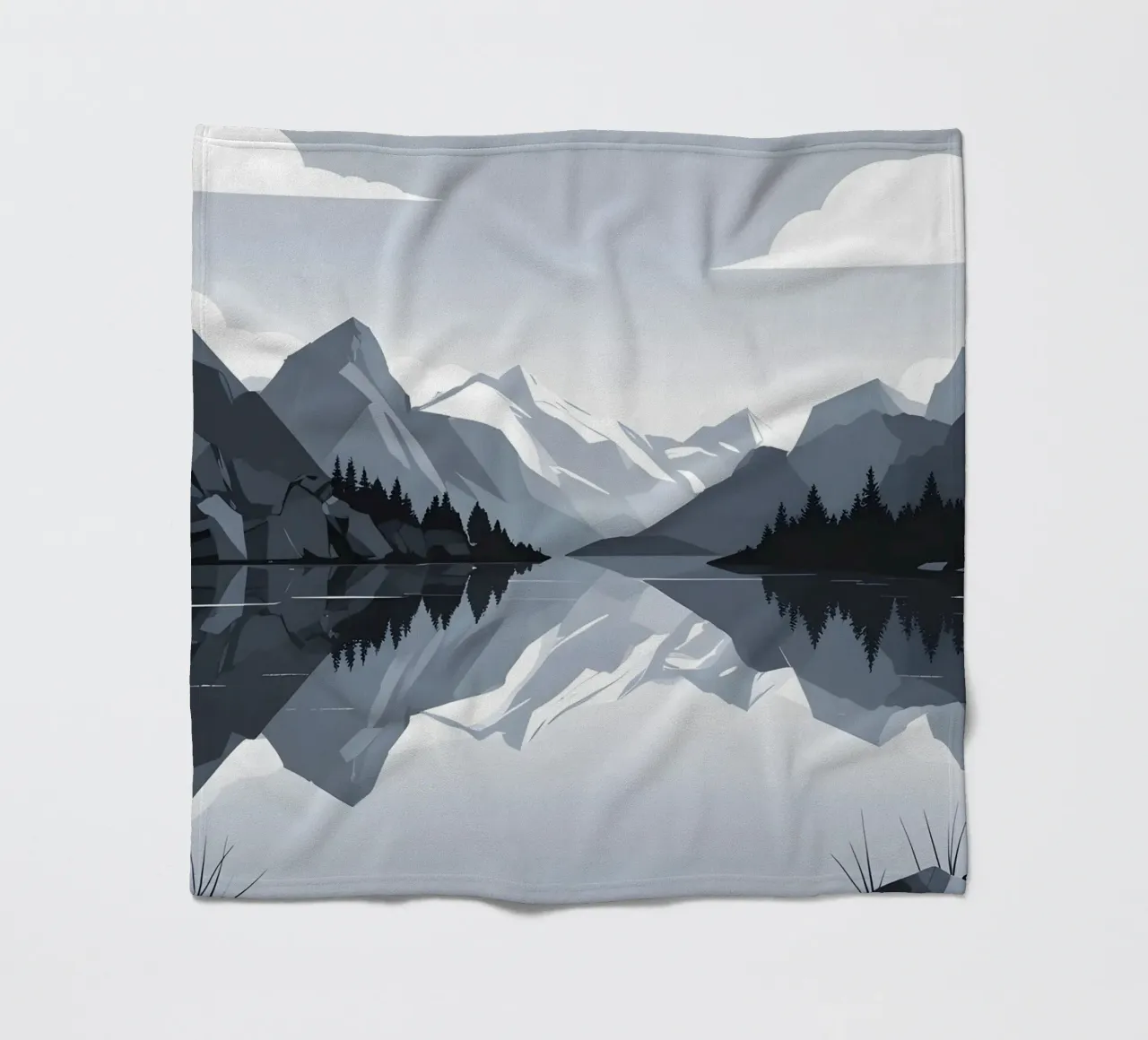 Mountain reflection Fleecedecke von LIFESTYLE OBJECTS