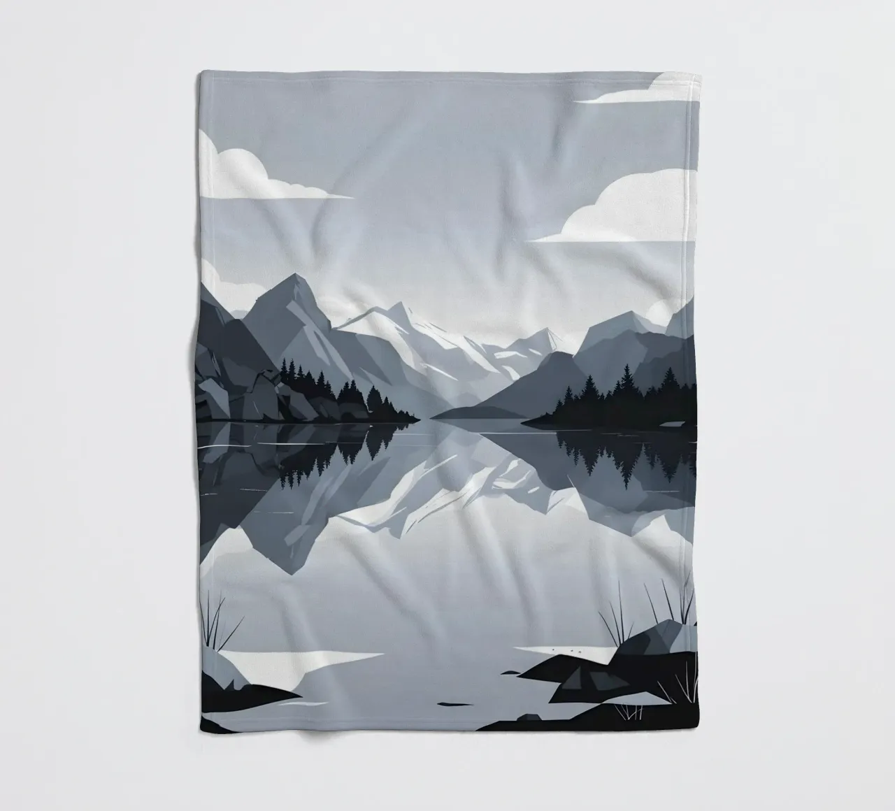 Mountain reflection Fleecedecke von LIFESTYLE OBJECTS
