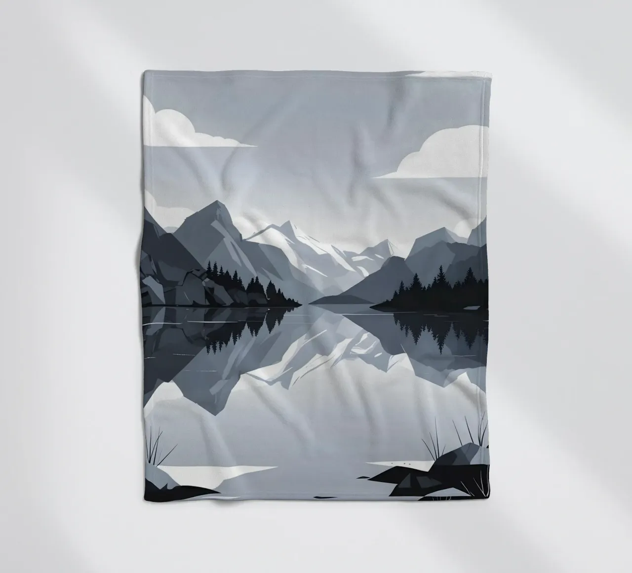 Mountain reflection Fleecedecke von LIFESTYLE OBJECTS