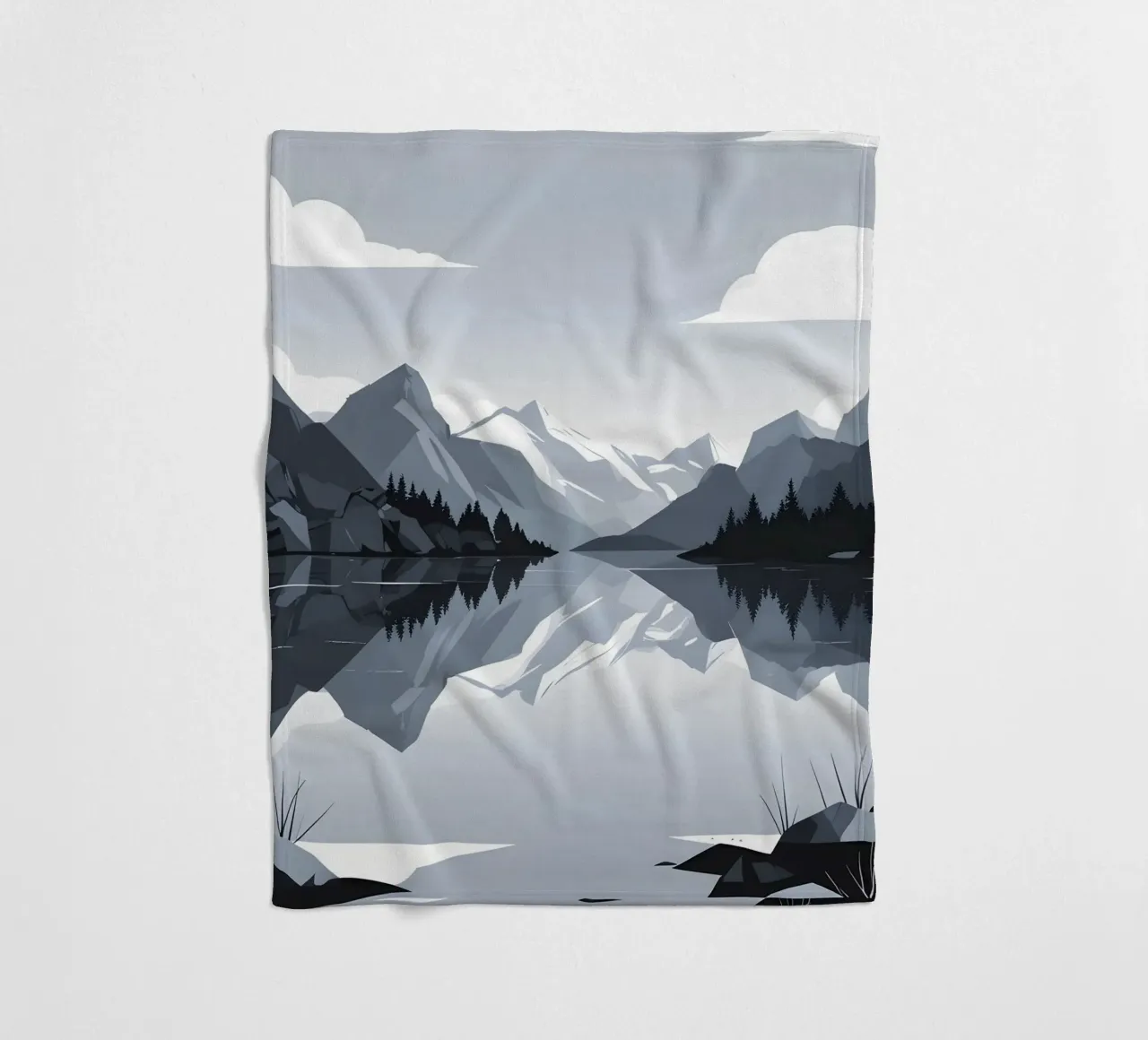 Mountain reflection Fleecedecke von LIFESTYLE OBJECTS