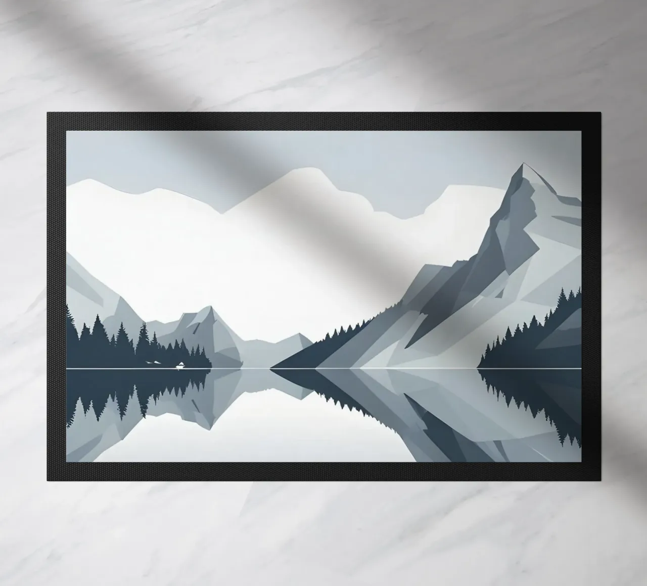 Mountain reflection doormat by LIFESTYLE OBJECTS