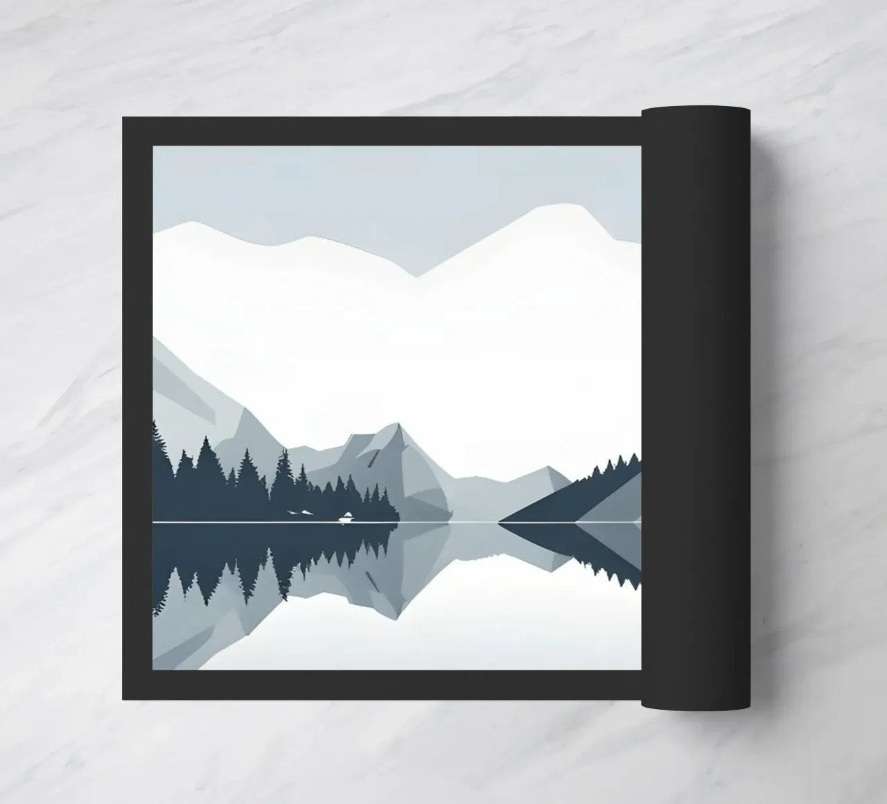 Mountain reflection doormat by LIFESTYLE OBJECTS