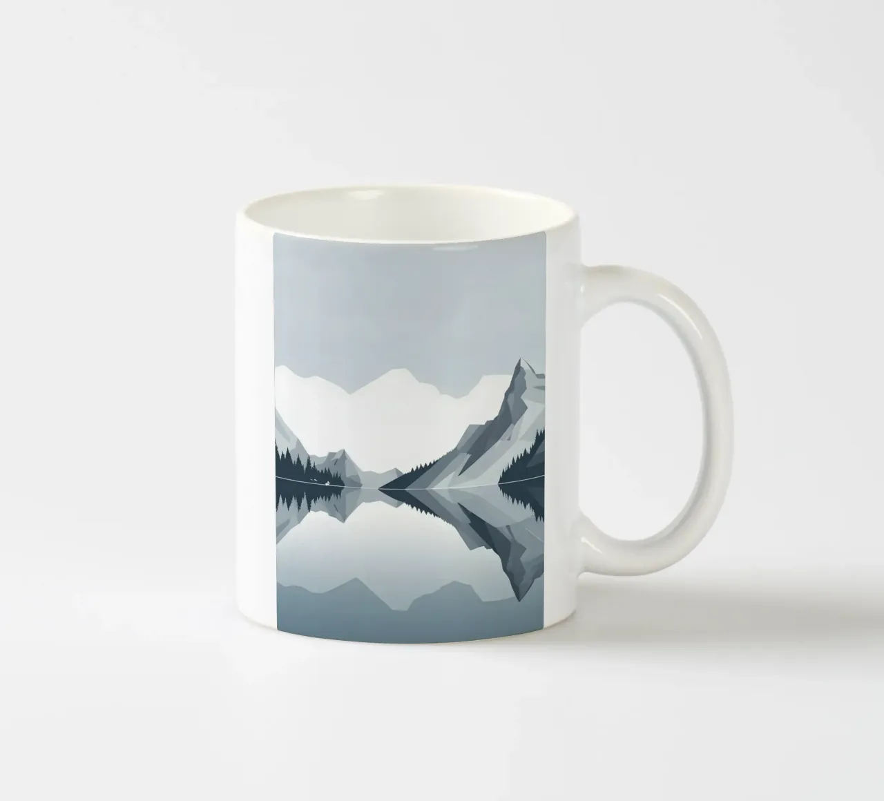 Mountain reflection ceramic mug by LIFESTYLE OBJECTS