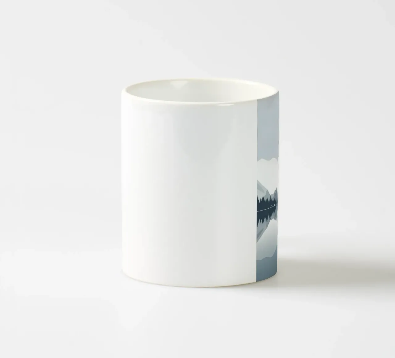 Mountain reflection ceramic mug by LIFESTYLE OBJECTS