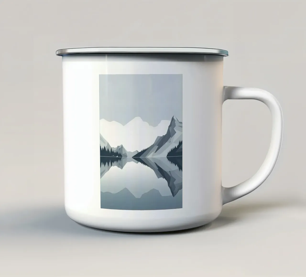 Riflessione sulle montagne tazza in smalto da LIFESTYLE OBJECTS