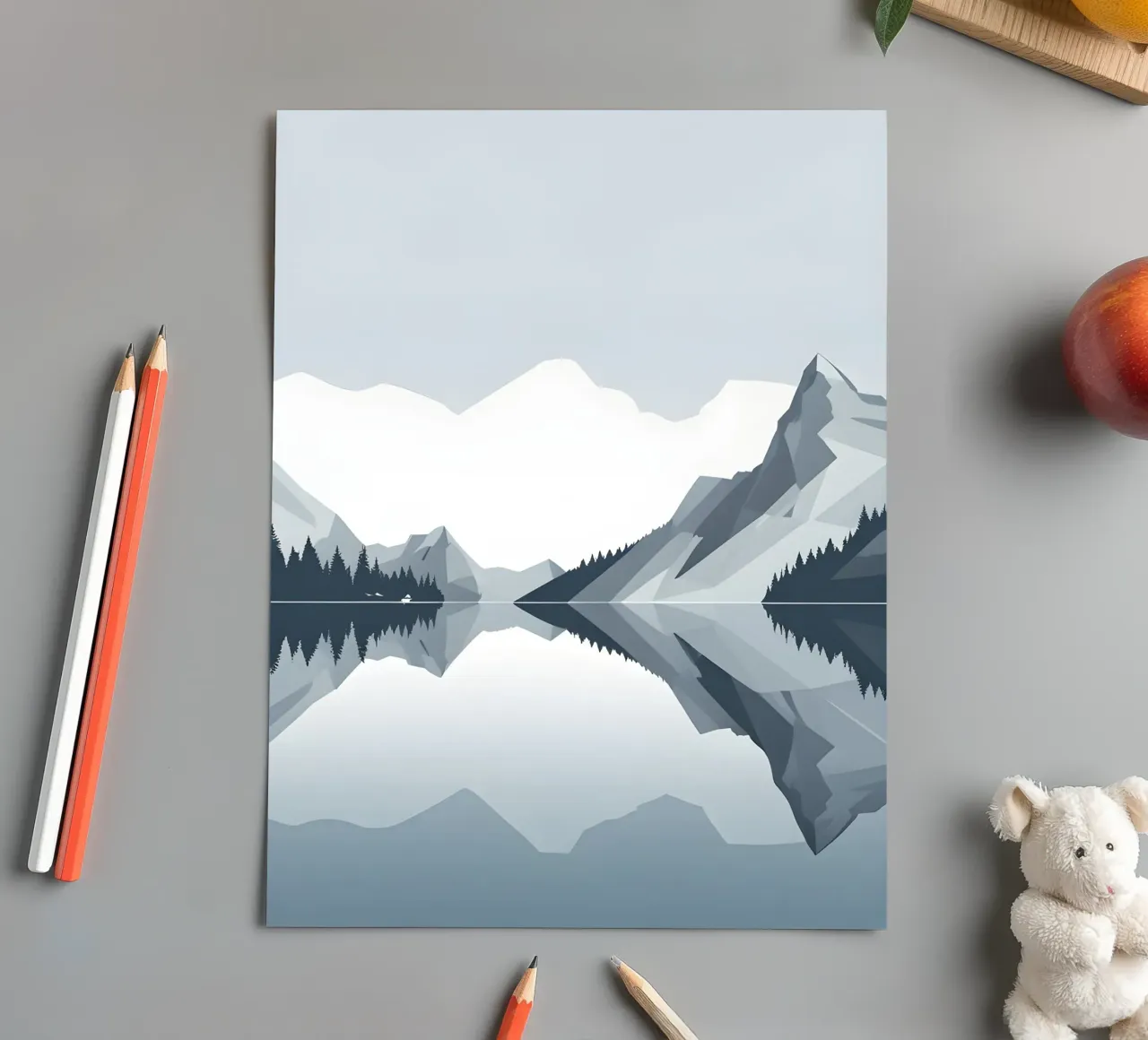 Mountain reflection sticker sheet by LIFESTYLE OBJECTS