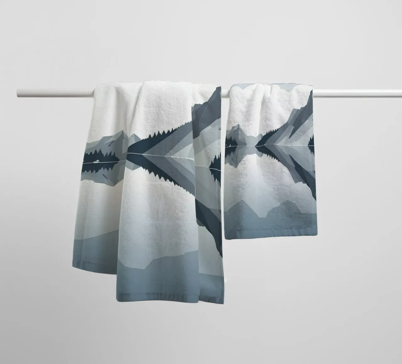 Mountain reflection towel by LIFESTYLE OBJECTS