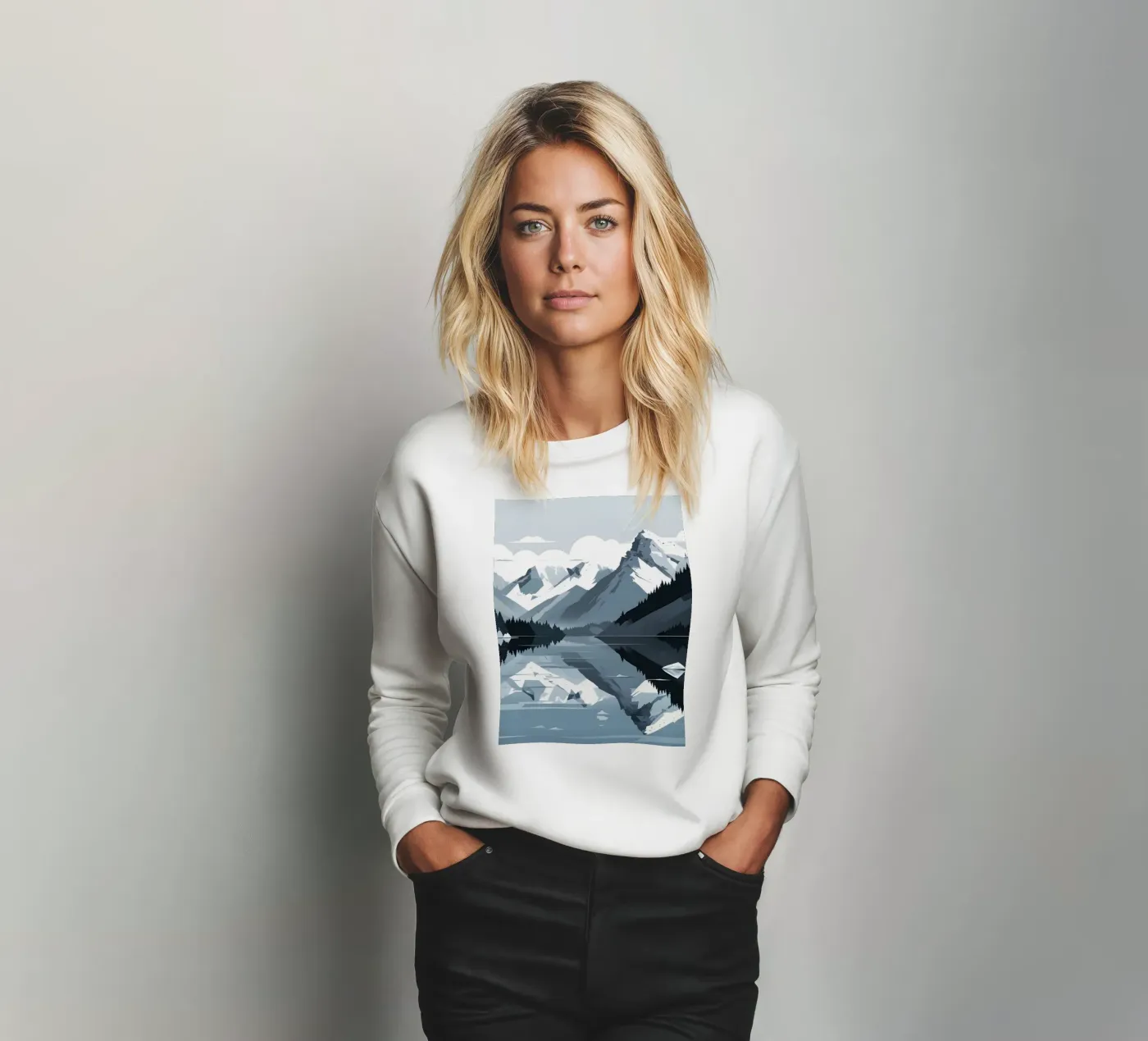 Mountain reflection felpa da LIFESTYLE OBJECTS