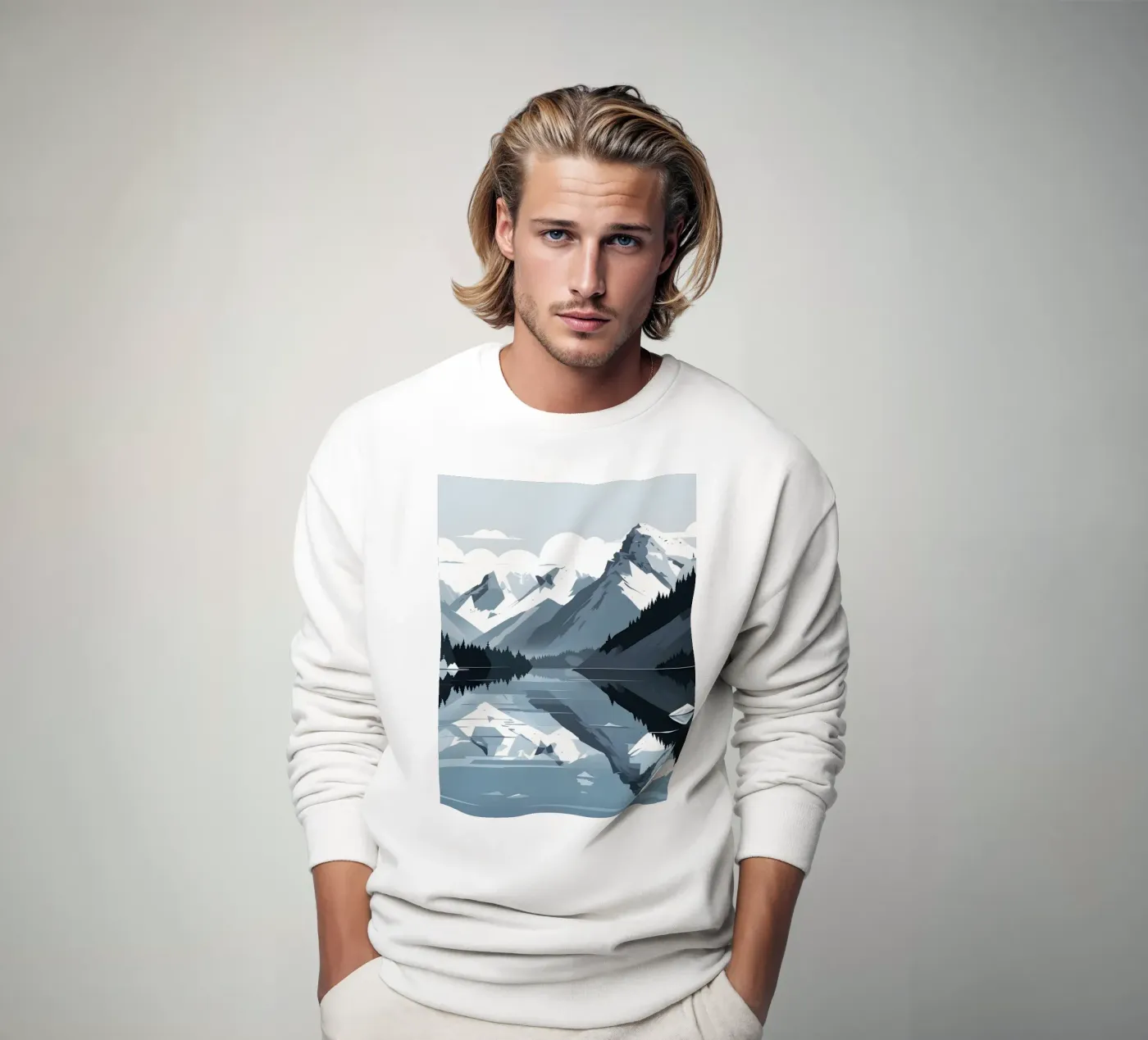 Mountain reflection felpa da LIFESTYLE OBJECTS