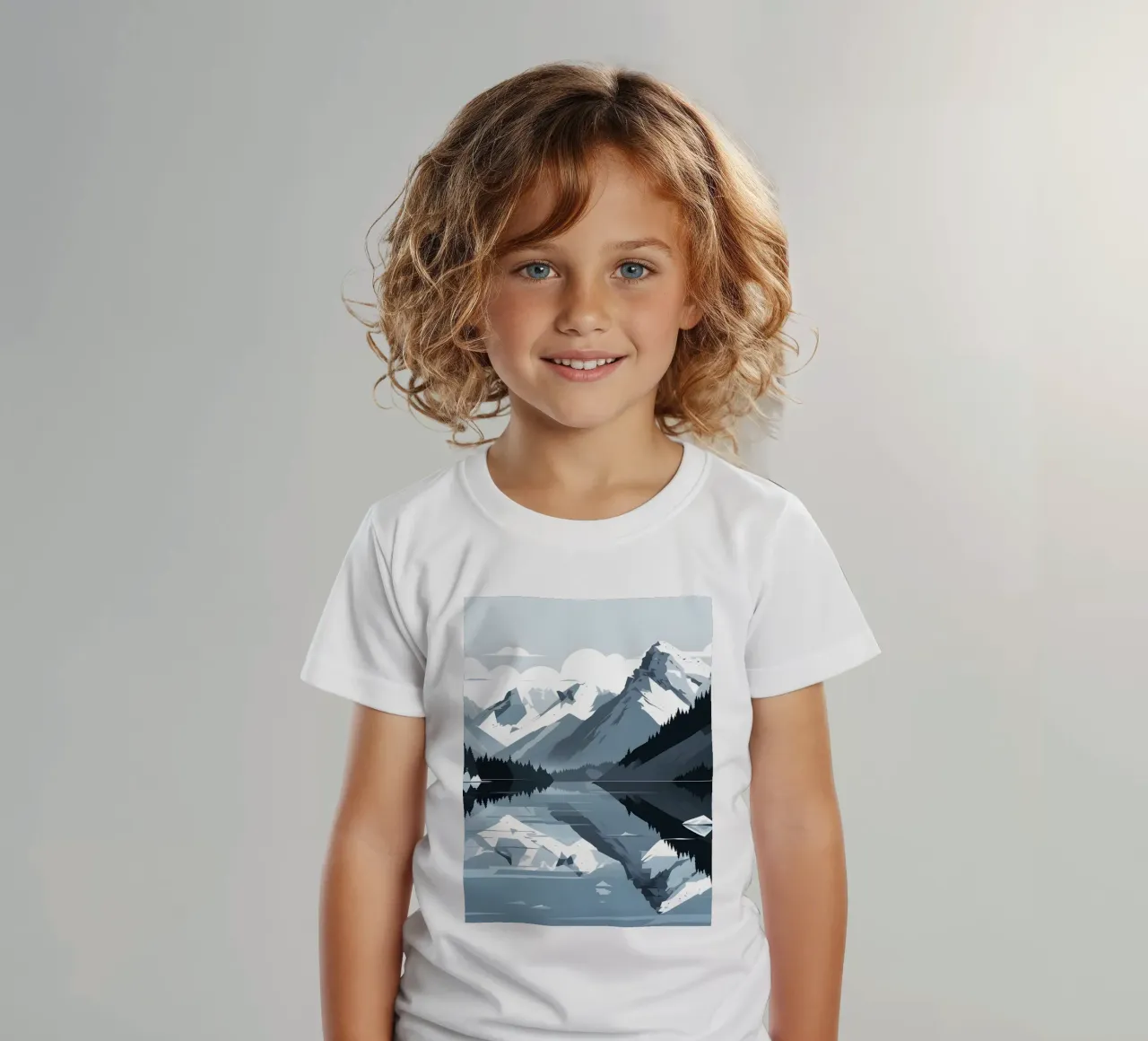 Riflessione sulle montagne t-shirt bambini da LIFESTYLE OBJECTS