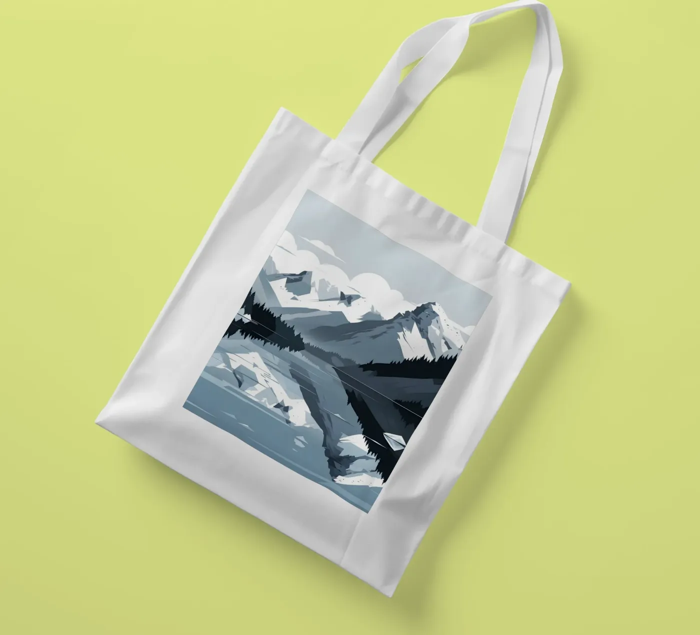 Mountain reflection tote bag by LIFESTYLE OBJECTS