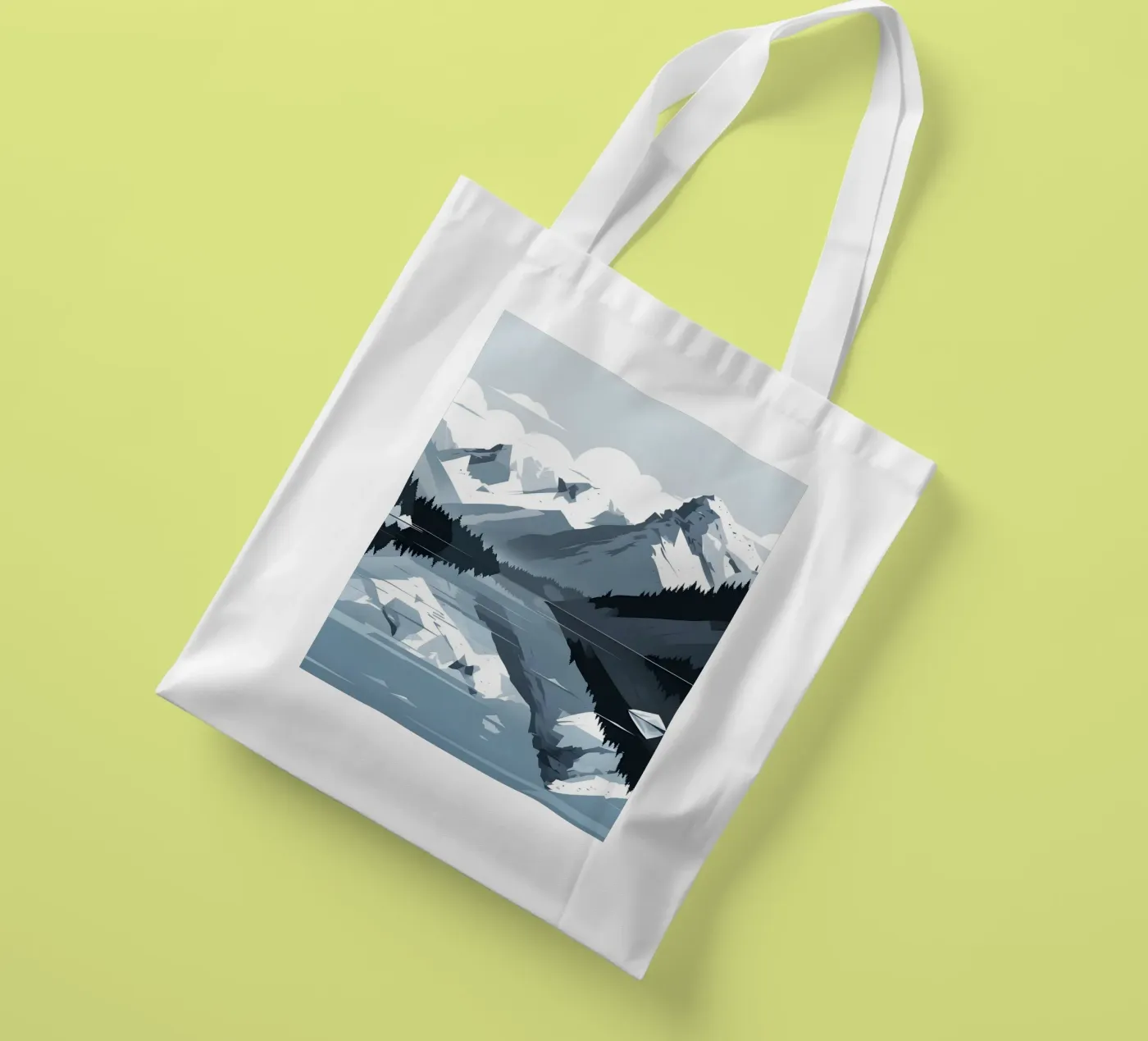 Mountain reflection tote bag by LIFESTYLE OBJECTS