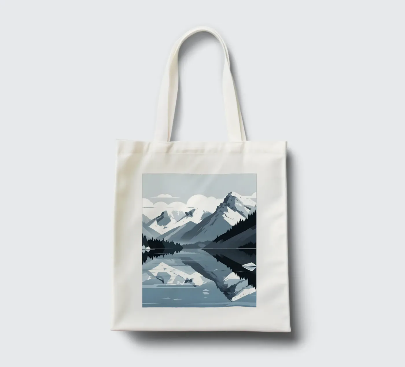 Mountain reflection tote bag by LIFESTYLE OBJECTS