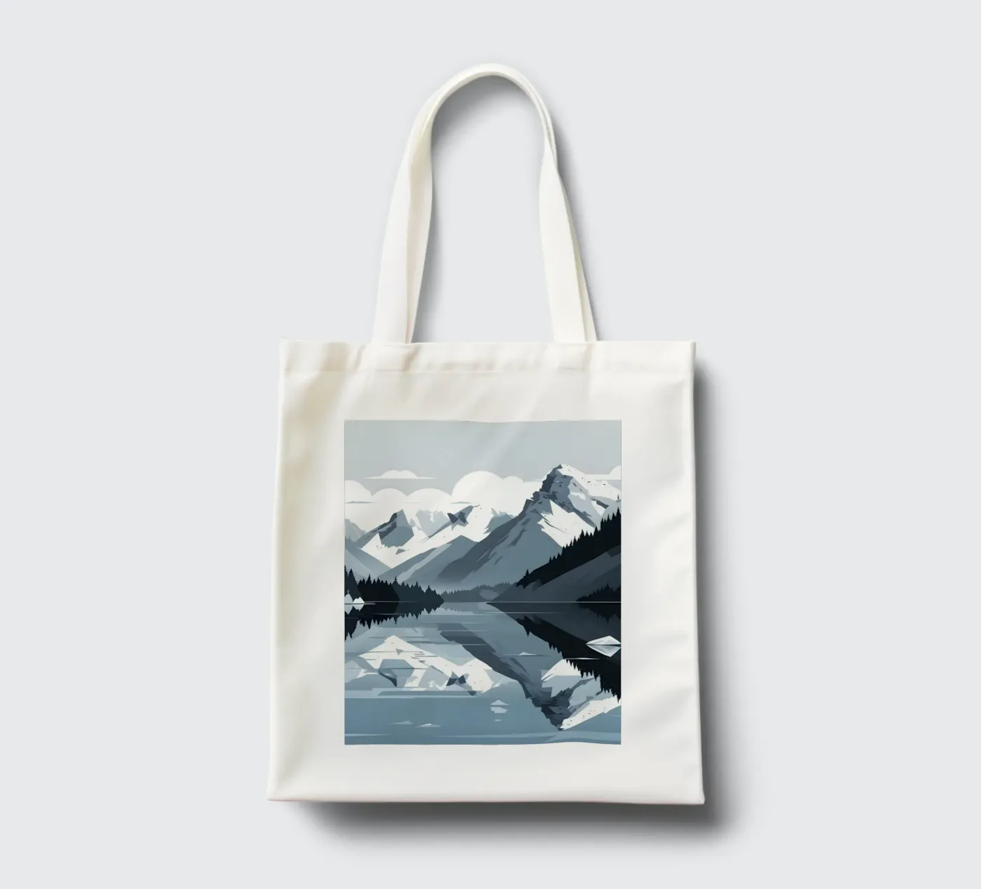 Mountain reflection tote bag by LIFESTYLE OBJECTS