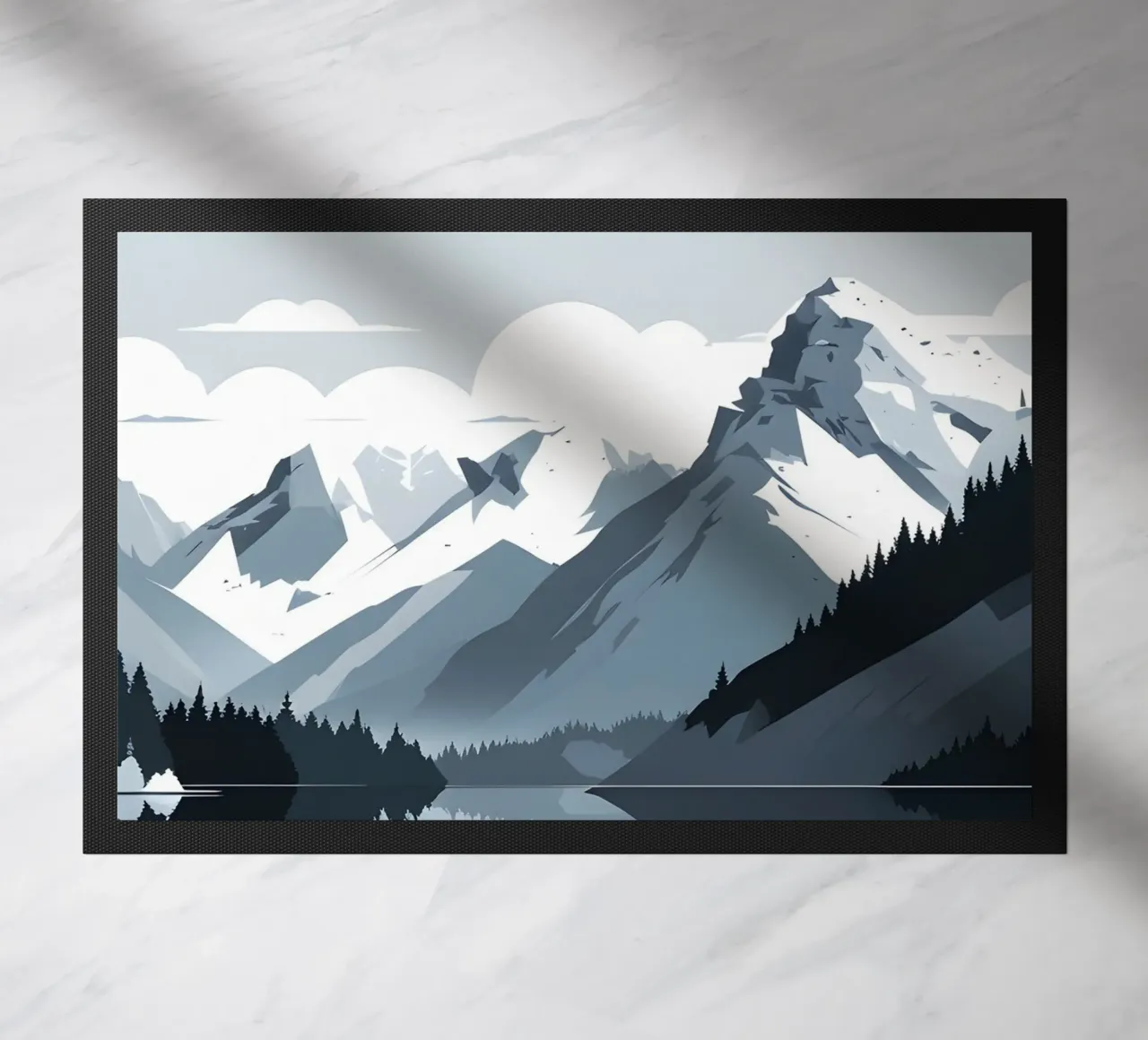 Mountain reflection doormat by LIFESTYLE OBJECTS