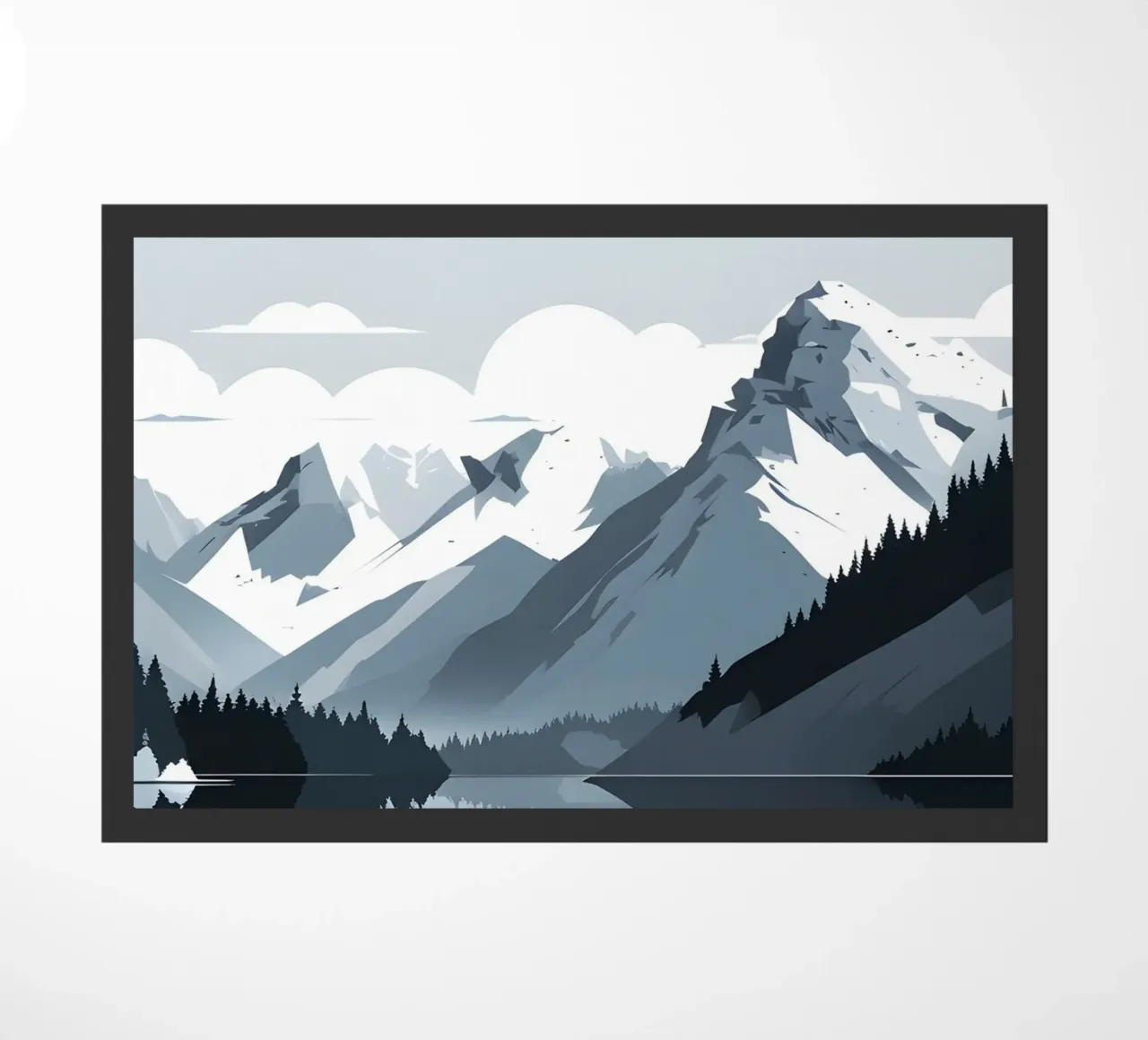 Mountain reflection doormat by LIFESTYLE OBJECTS