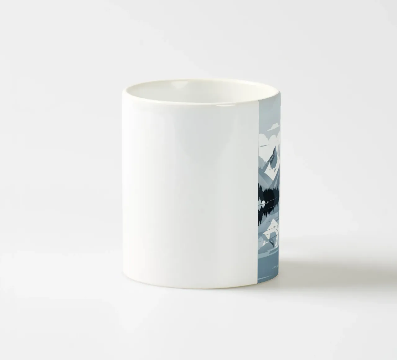 Mountain reflection ceramic mug by LIFESTYLE OBJECTS